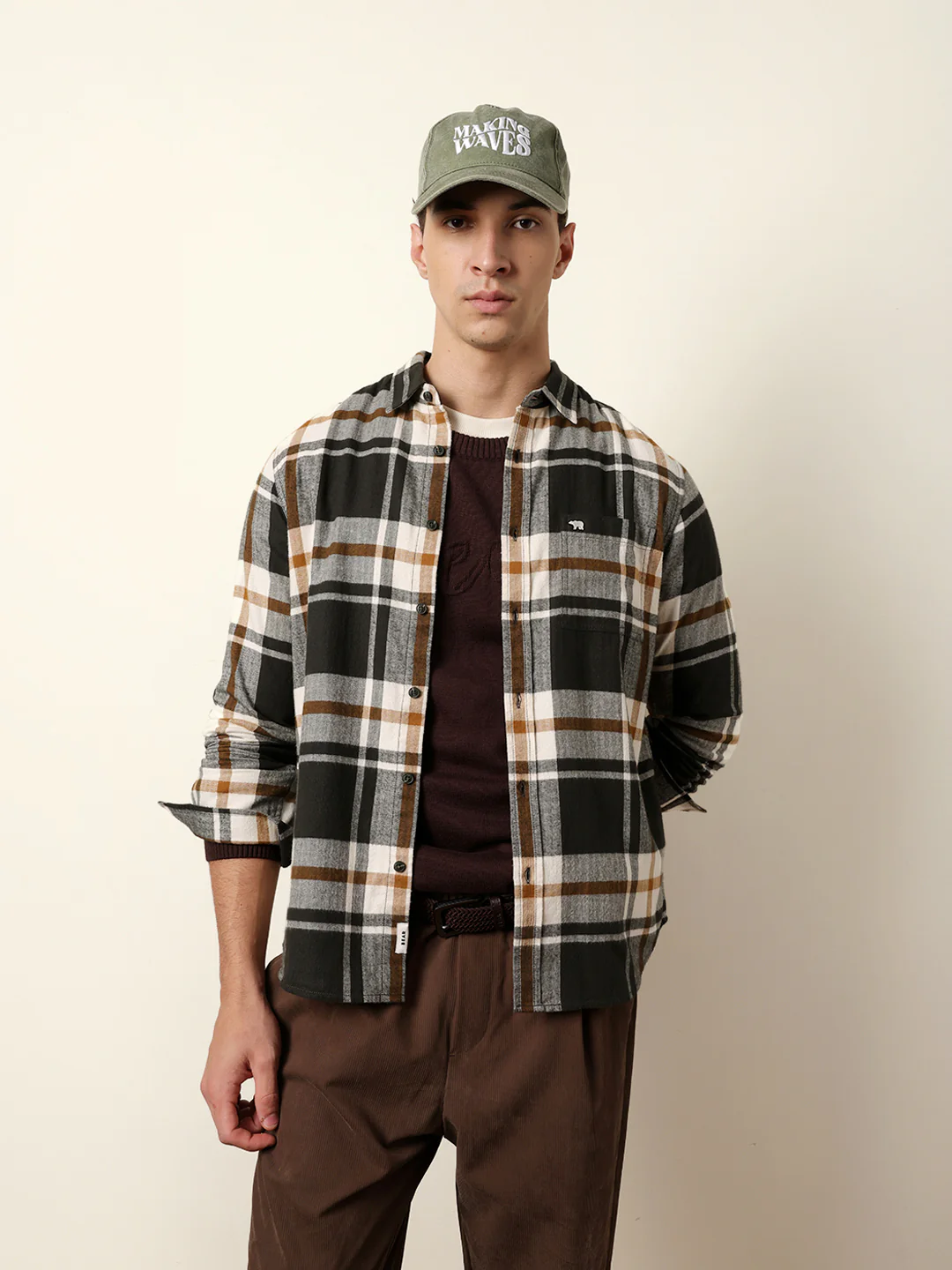 Men Checked Casual Full-Sleeve Shirt