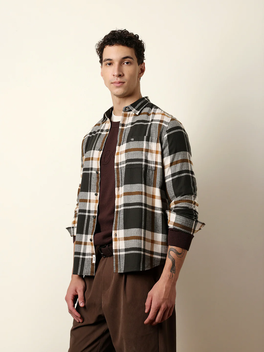 Men Checked Casual Full-Sleeve Shirt - Image 4