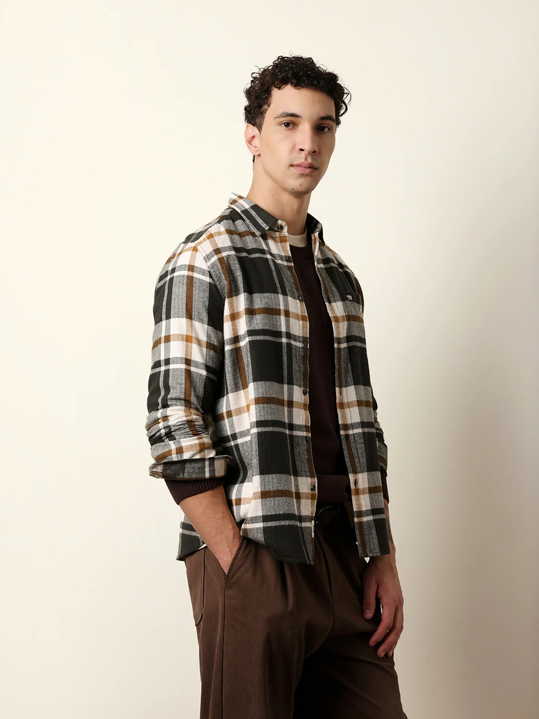Men Checked Casual Full-Sleeve Shirt - Image 5