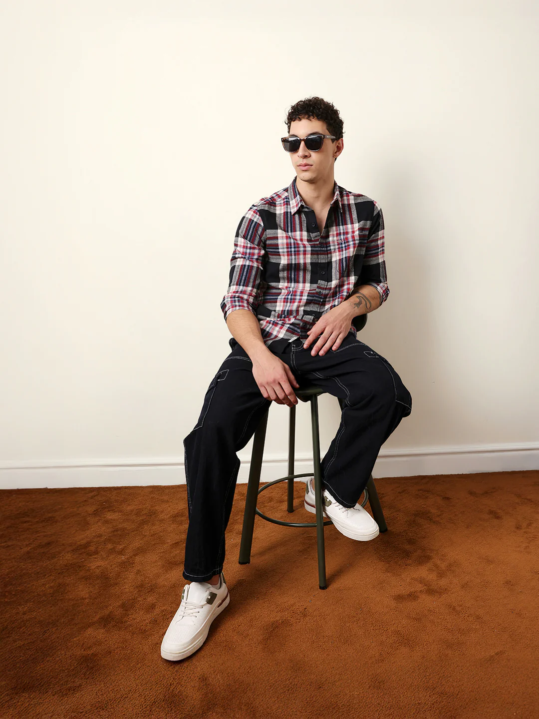 Men Checked Casual Full-Sleeve Shirt - Image 2