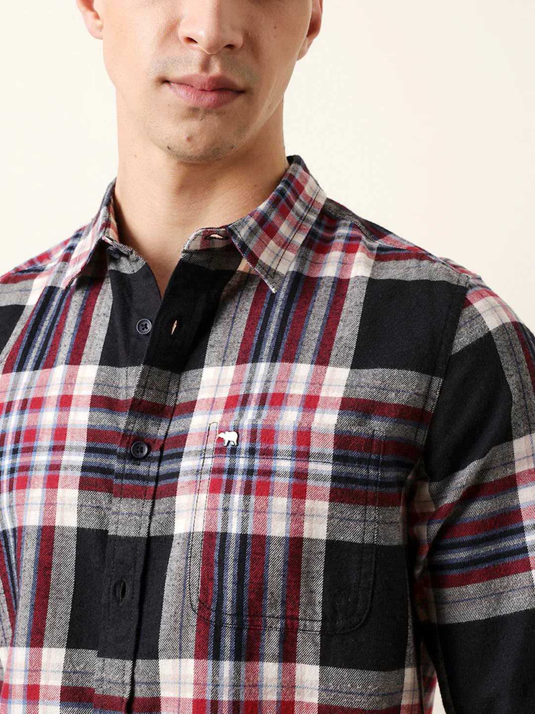 Men Checked Casual Full-Sleeve Shirt - Image 6