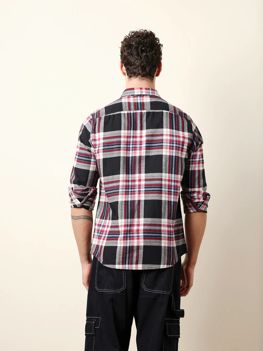 Men Checked Casual Full-Sleeve Shirt - Image 7