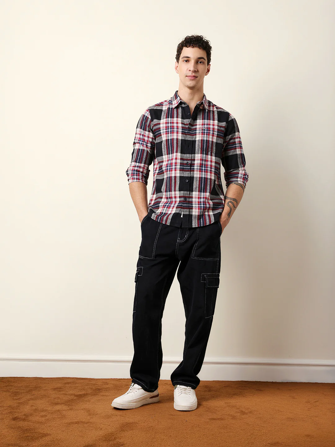 Men Checked Casual Full-Sleeve Shirt - Image 8