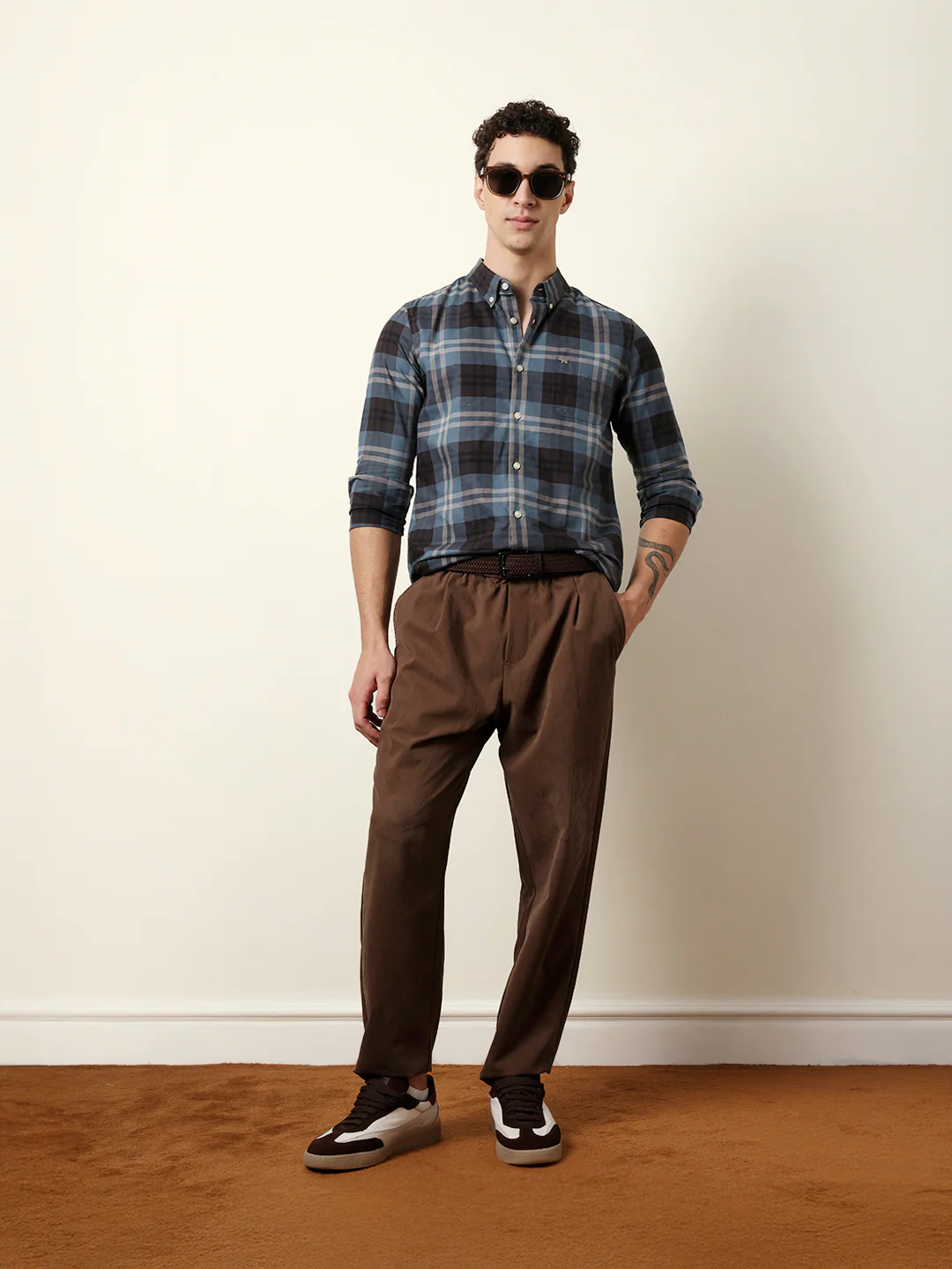 Men Checked Casual Full-Sleeve Shirt - Image 2
