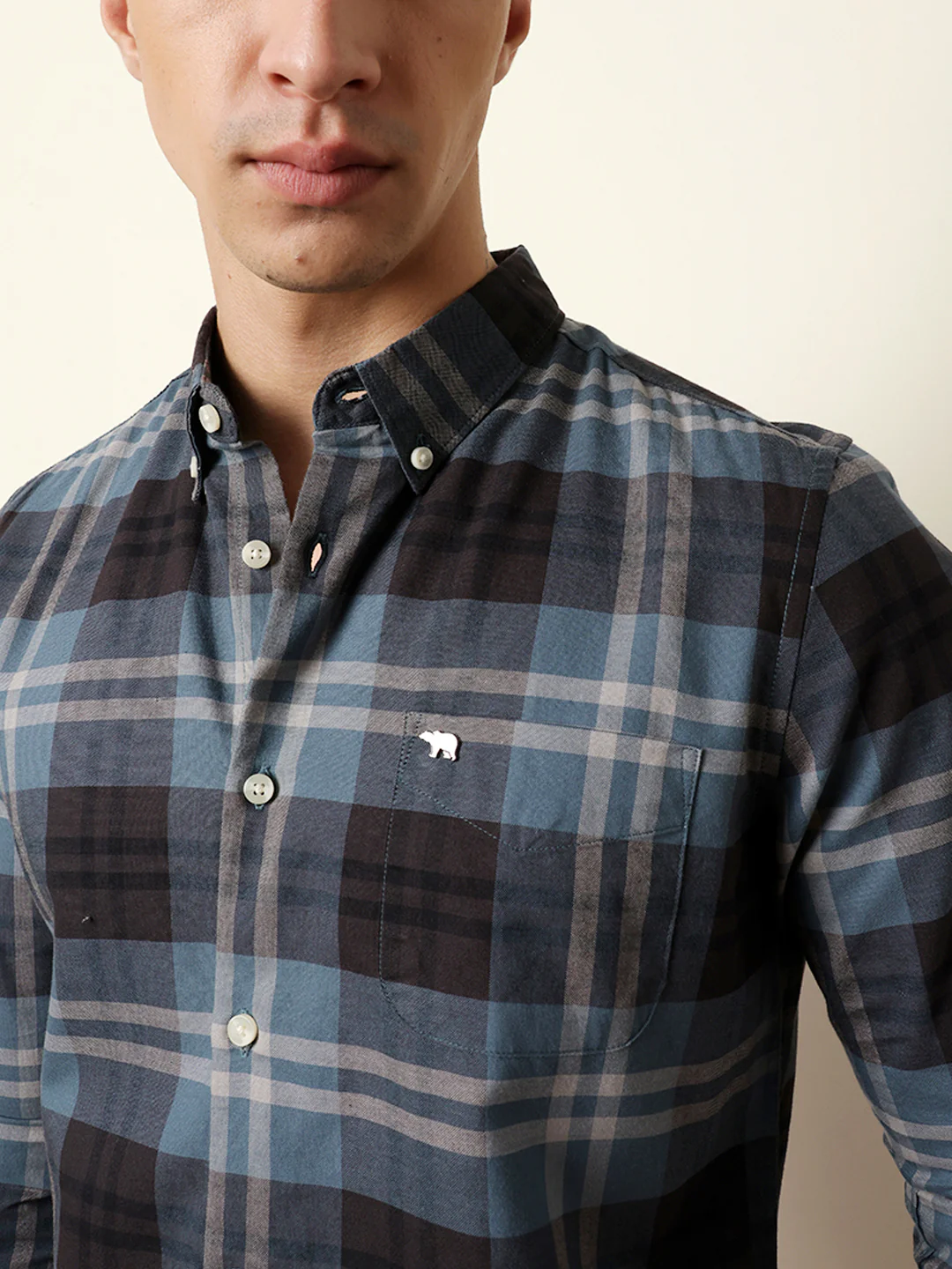 Men Checked Casual Full-Sleeve Shirt - Image 6