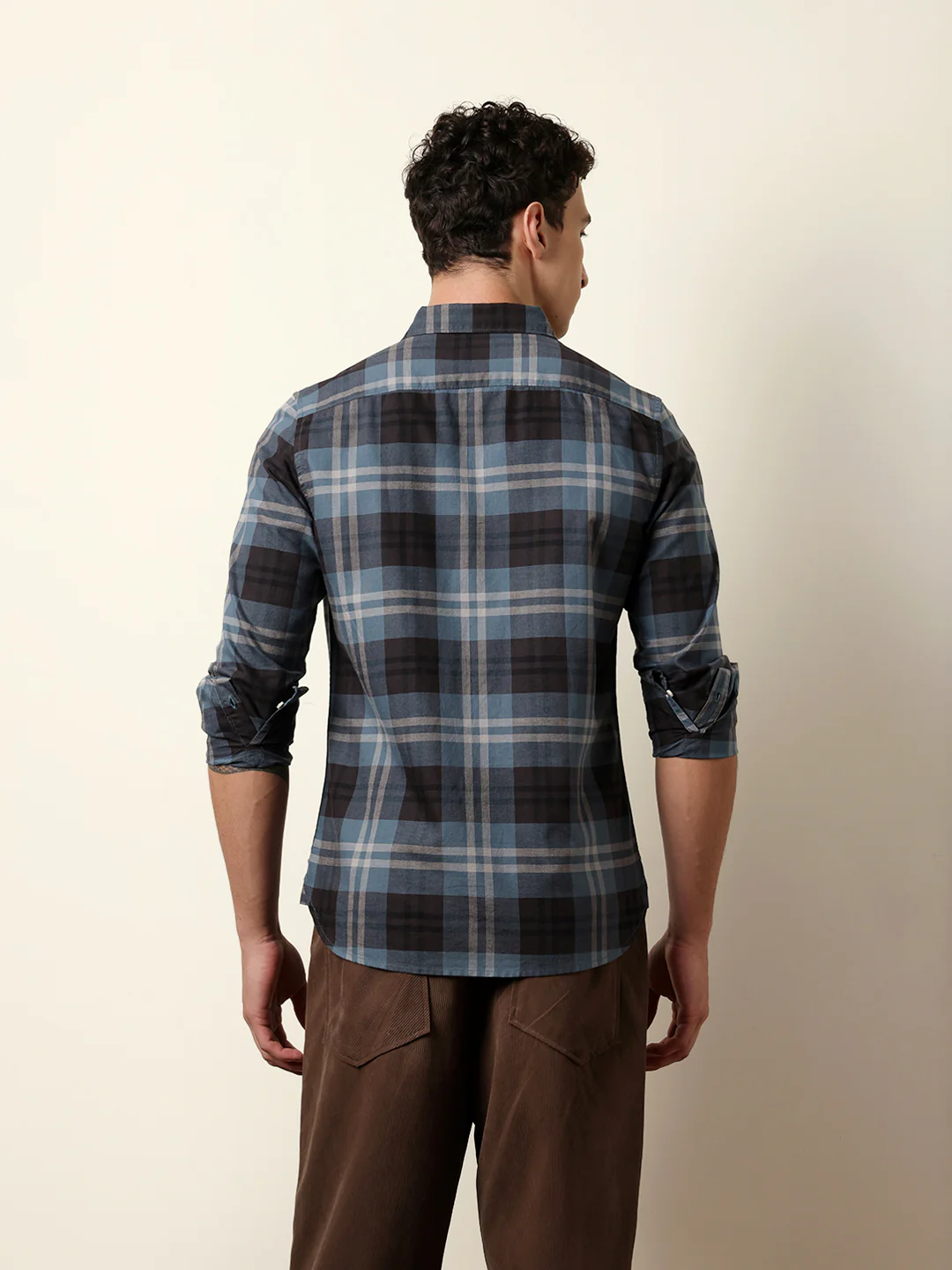 Men Checked Casual Full-Sleeve Shirt - Image 7