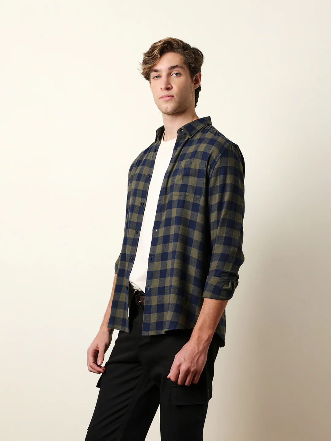 Men Checked Casual Full-Sleeve Shirt - Image 4