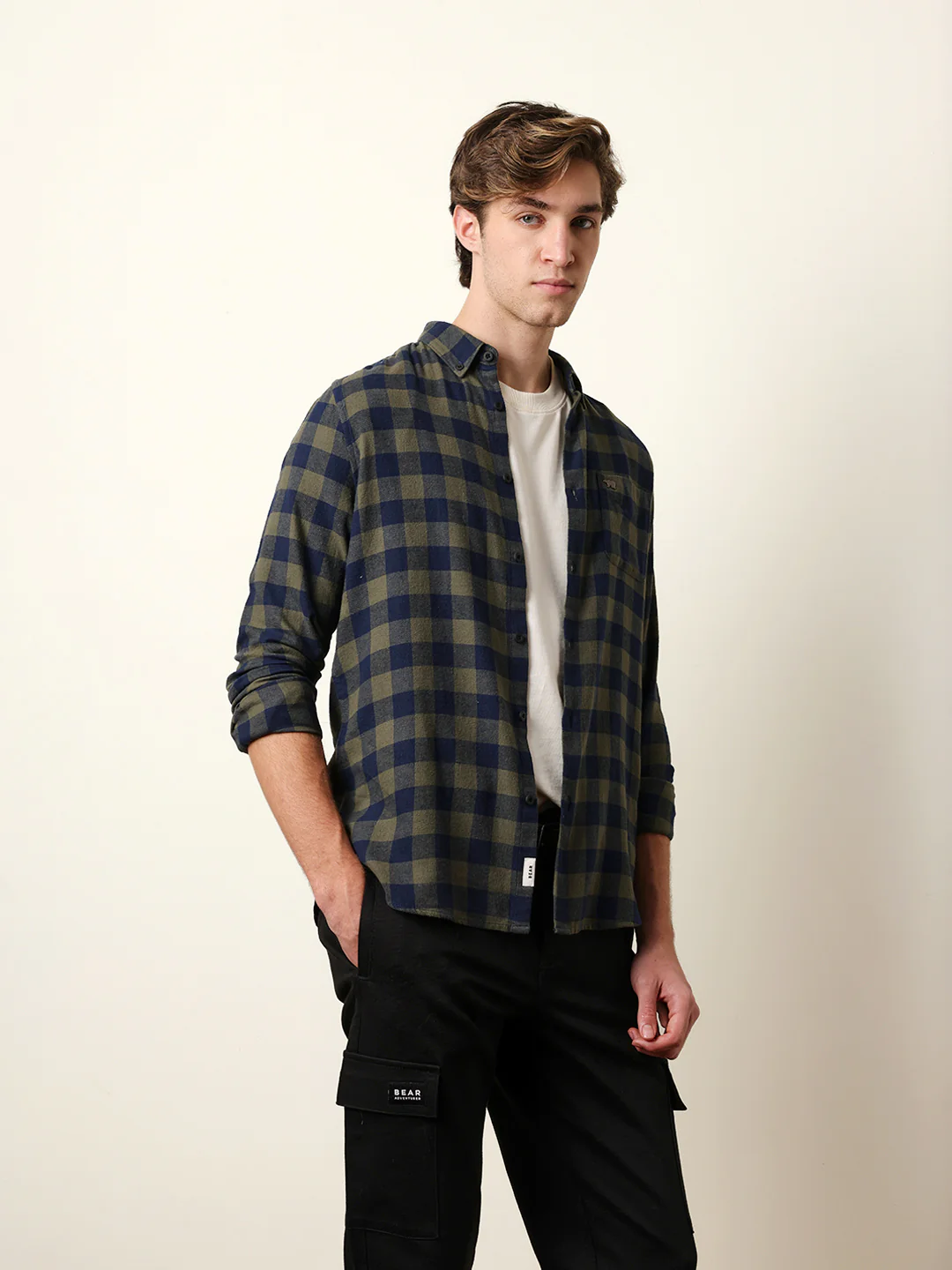 Men Checked Casual Full-Sleeve Shirt - Image 5