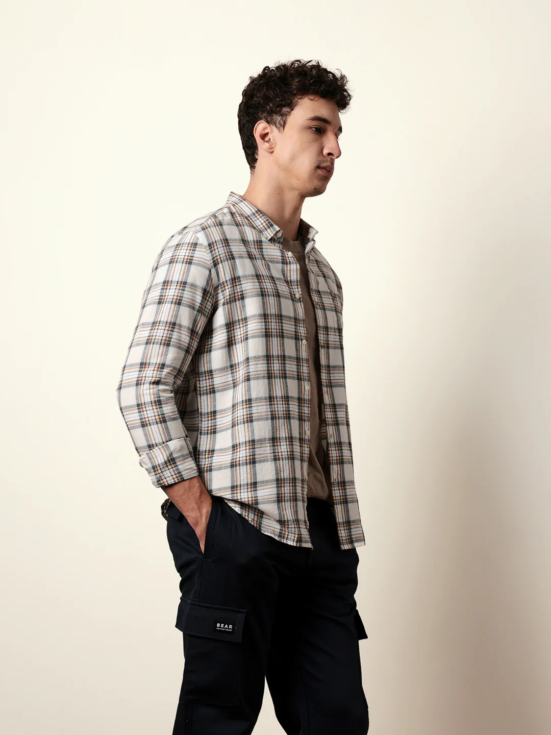Men Checked Casual Full-Sleeve Shirt - Image 5