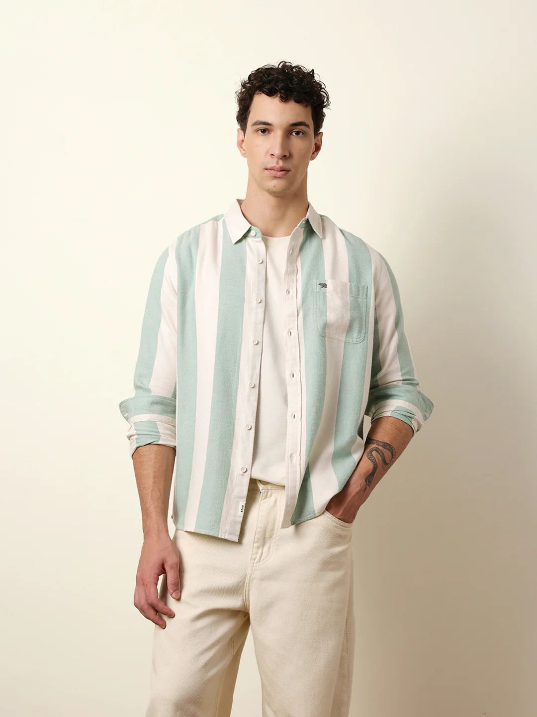 Men Checked Casual Full-Sleeve Shirt - Image 3