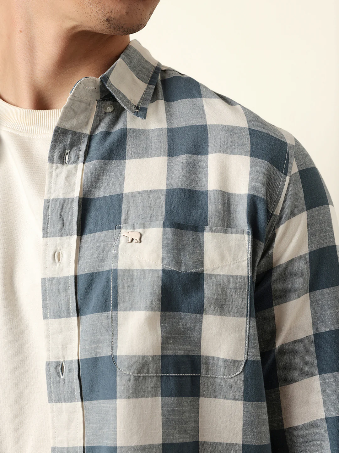 Men Checked Casual Full-Sleeve Shirt - Image 6
