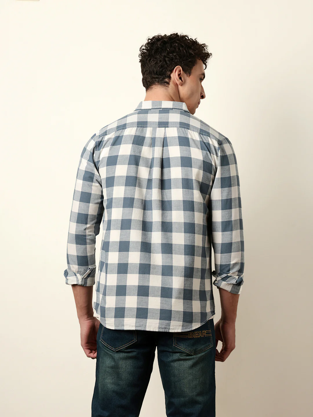 Men Checked Casual Full-Sleeve Shirt - Image 7