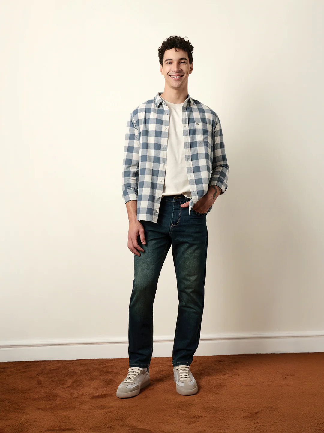 Men Checked Casual Full-Sleeve Shirt - Image 8