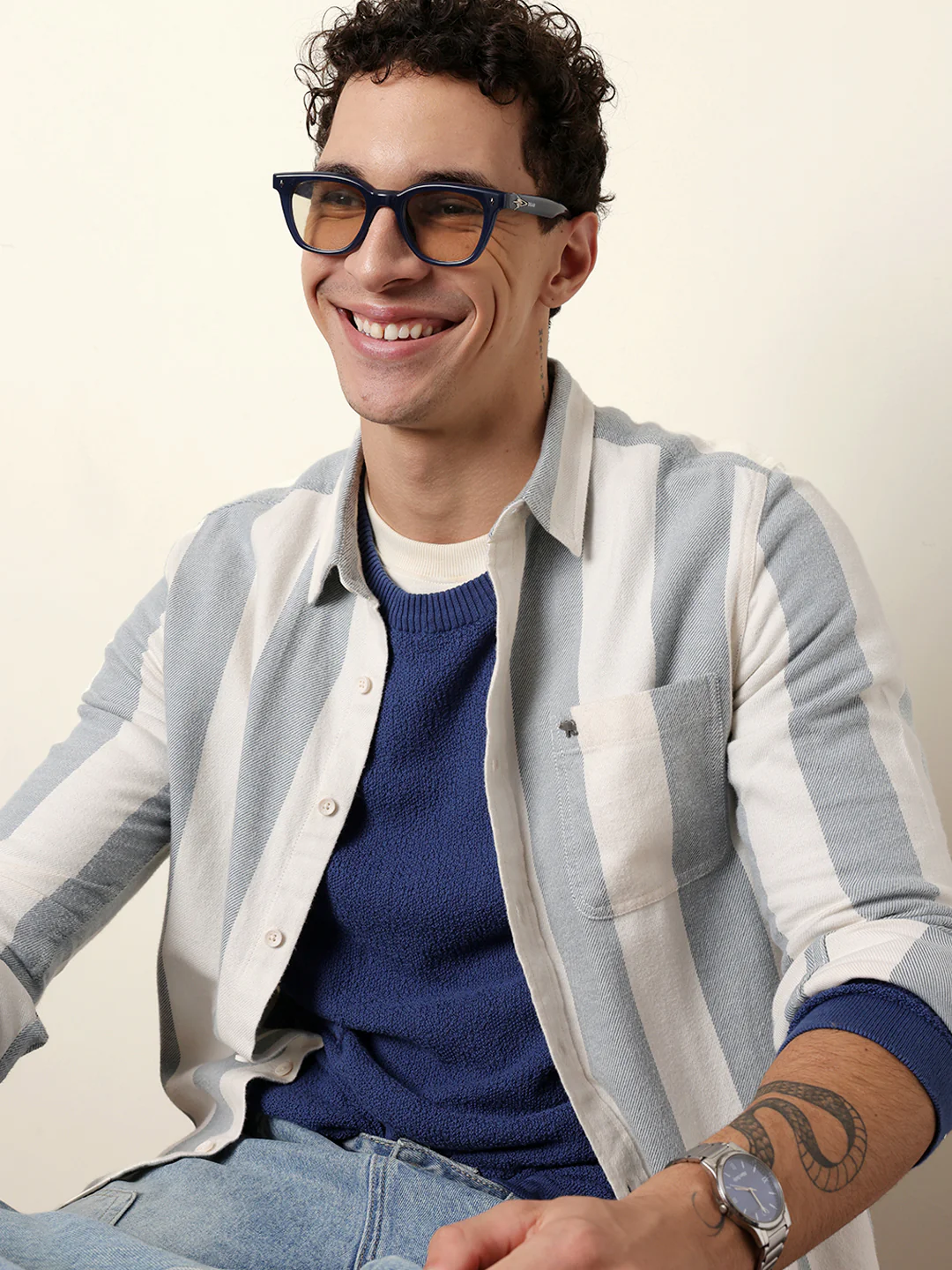 Men Checked Casual Full-Sleeve Shirt - Image 2