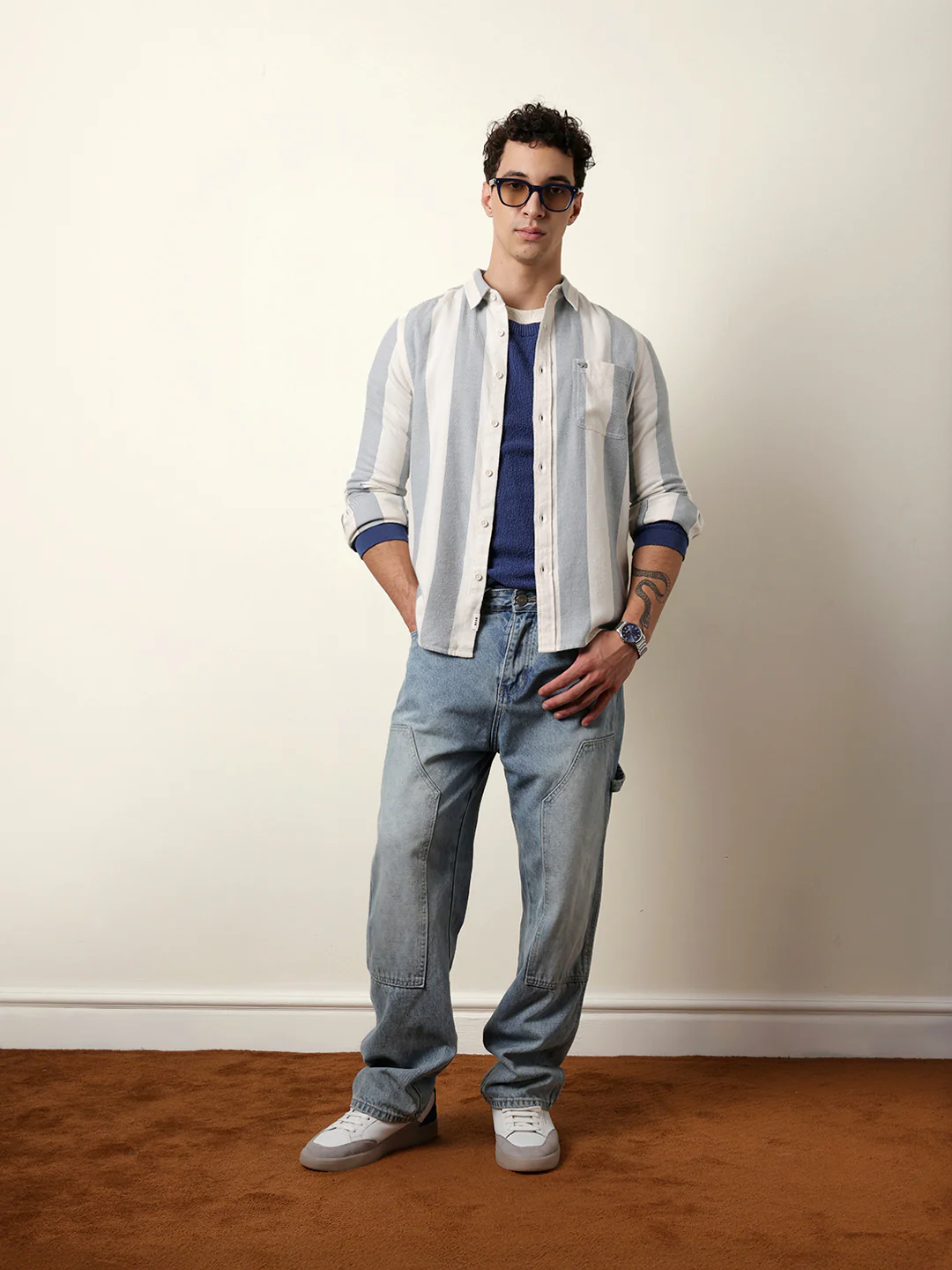 Men Checked Casual Full-Sleeve Shirt - Image 3