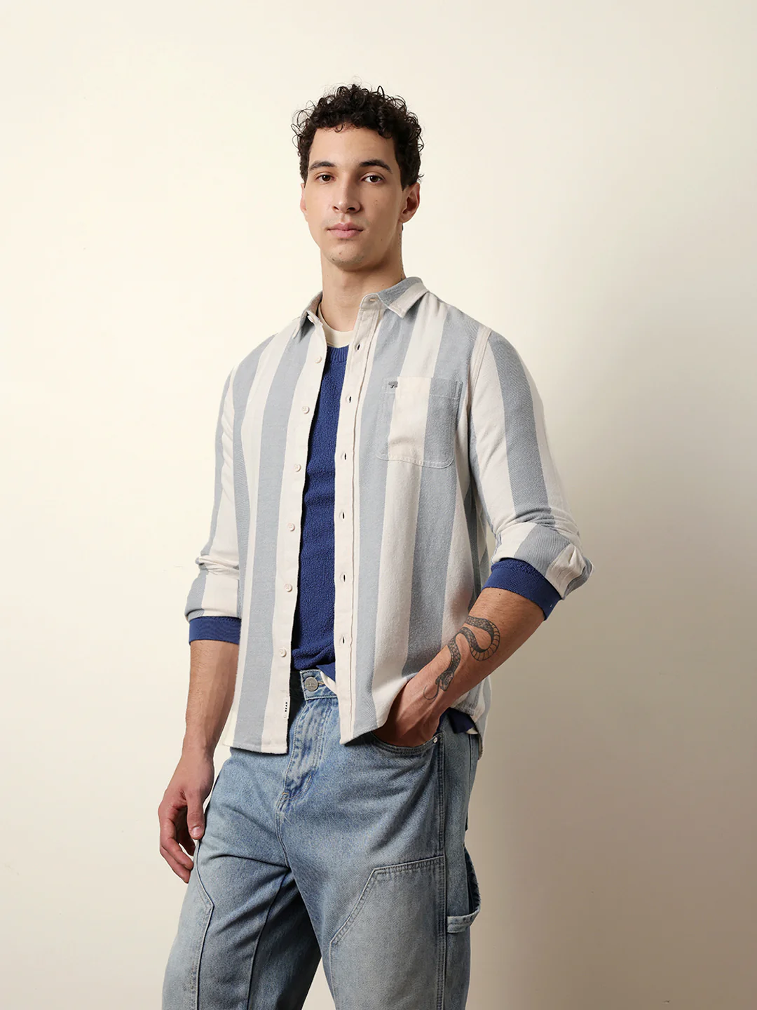 Men Checked Casual Full-Sleeve Shirt - Image 4