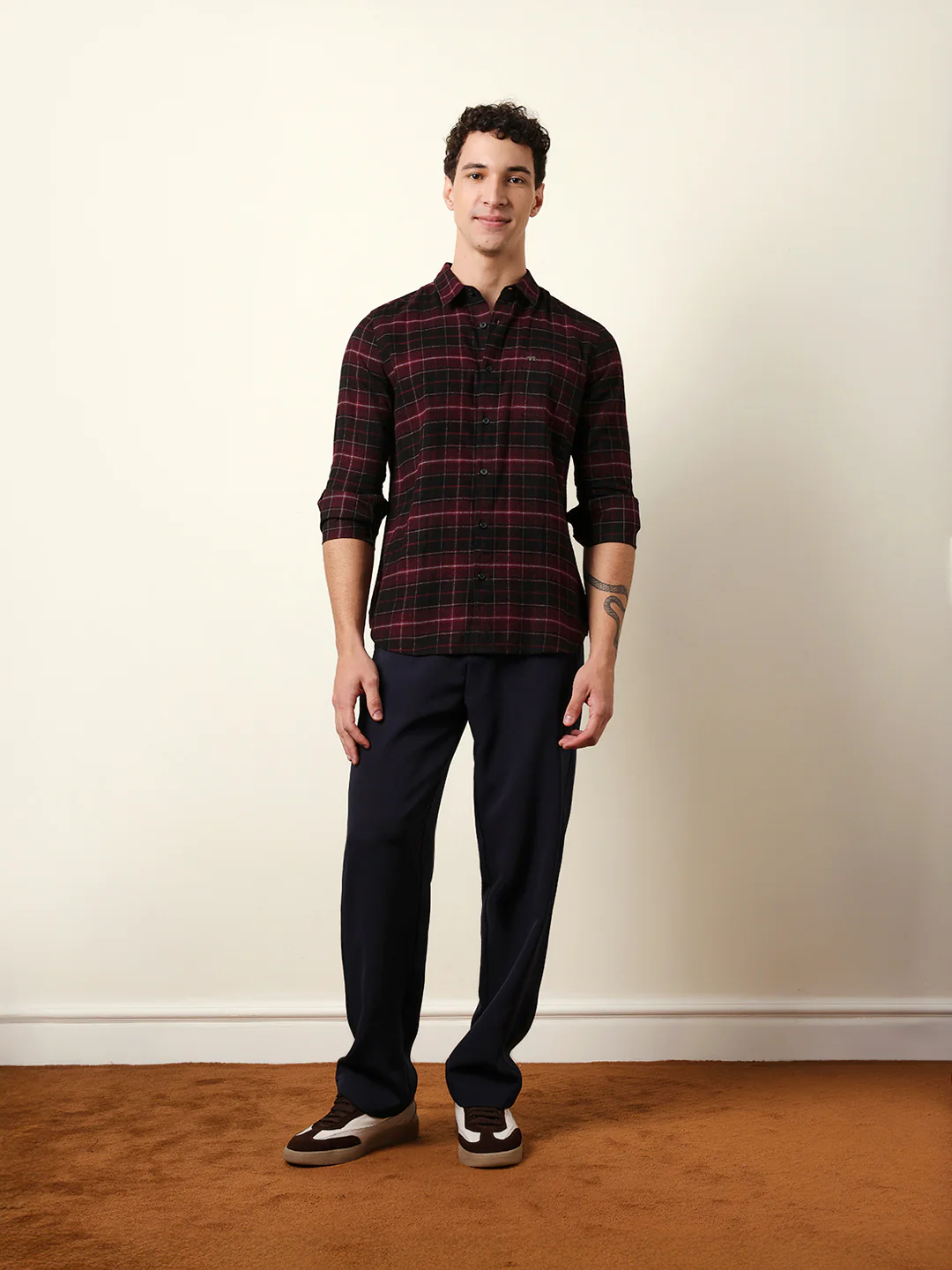 Men Checked Casual Full-Sleeve Shirt - Image 8