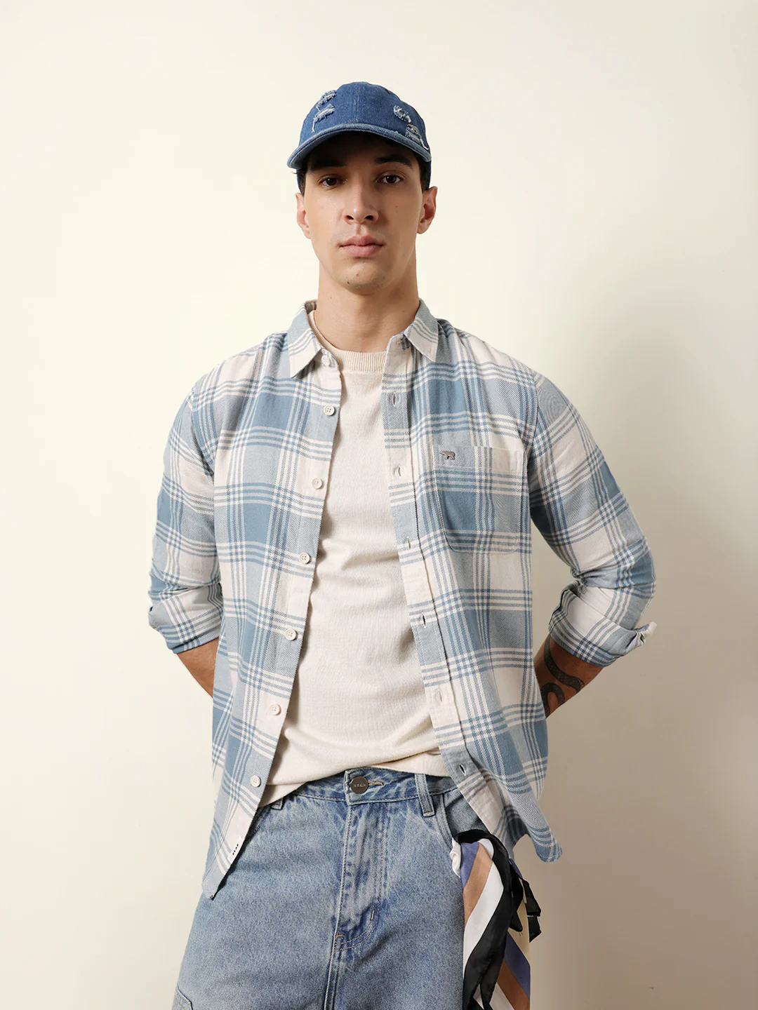 Men Checked Casual Full-Sleeve Shirt