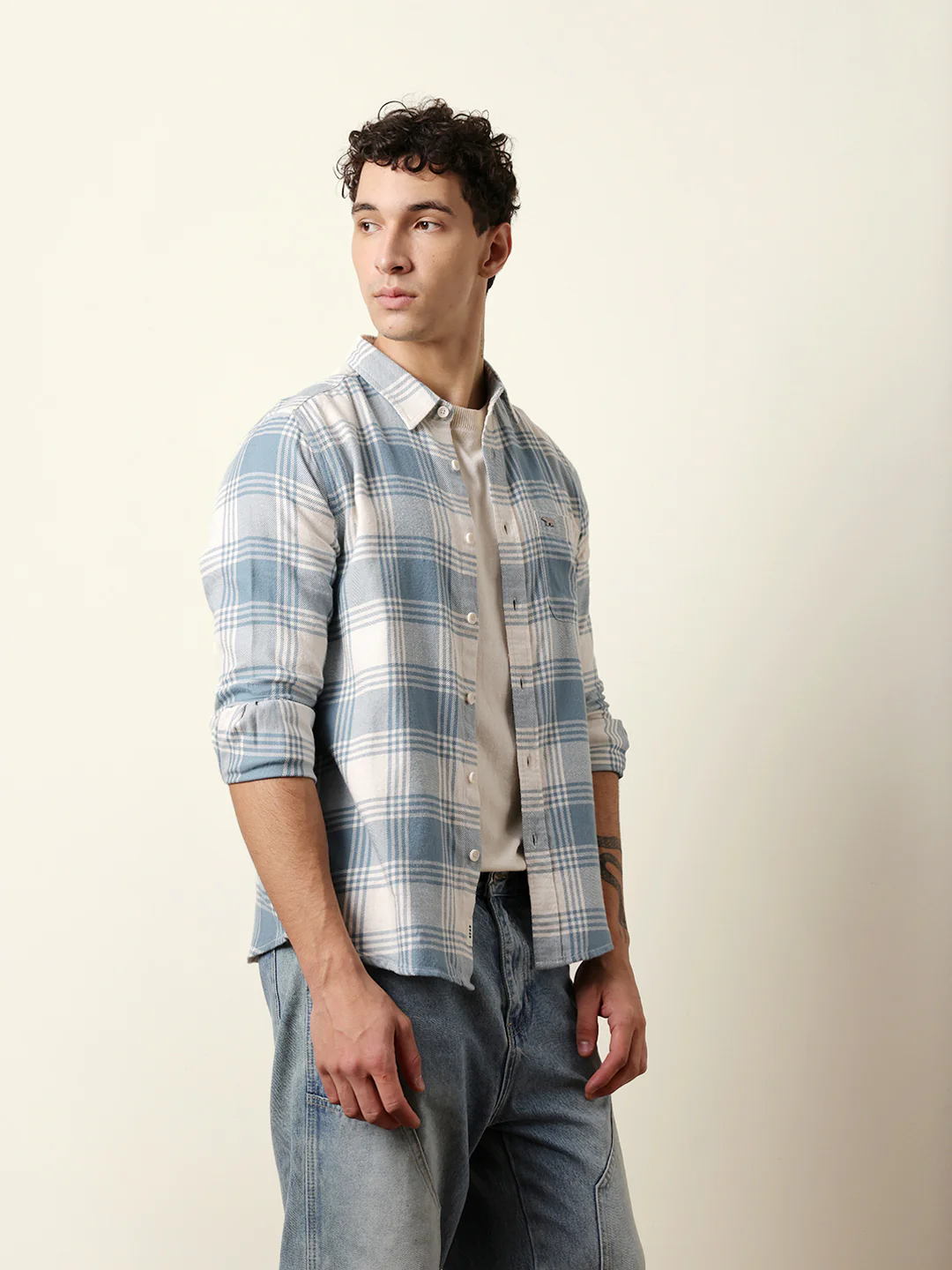 Men Checked Casual Full-Sleeve Shirt - Image 5
