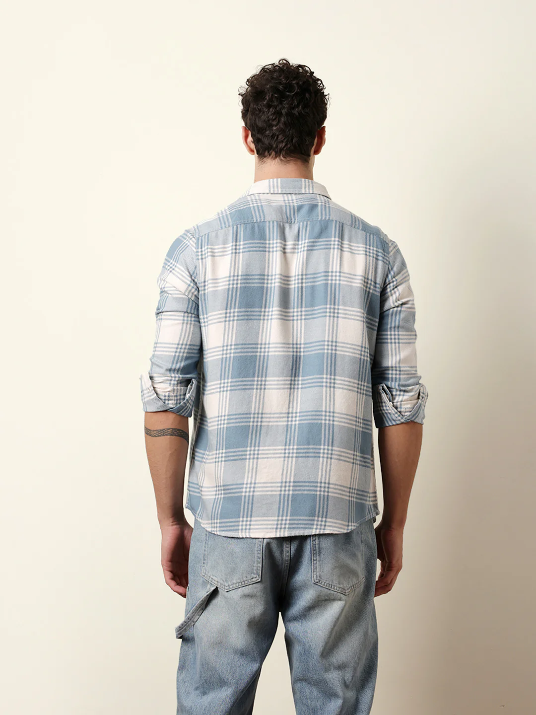 Men Checked Casual Full-Sleeve Shirt - Image 7