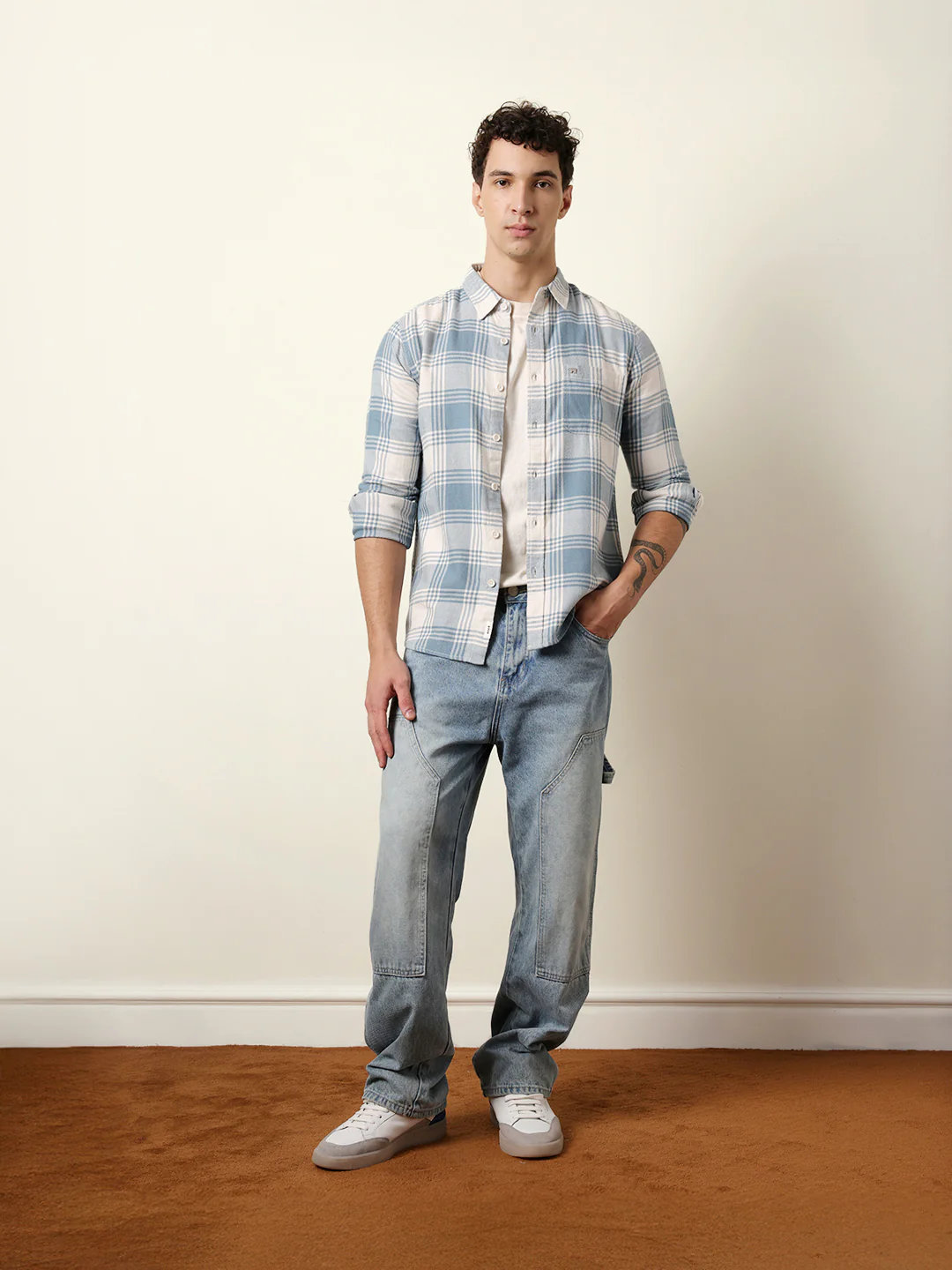 Men Checked Casual Full-Sleeve Shirt - Image 8