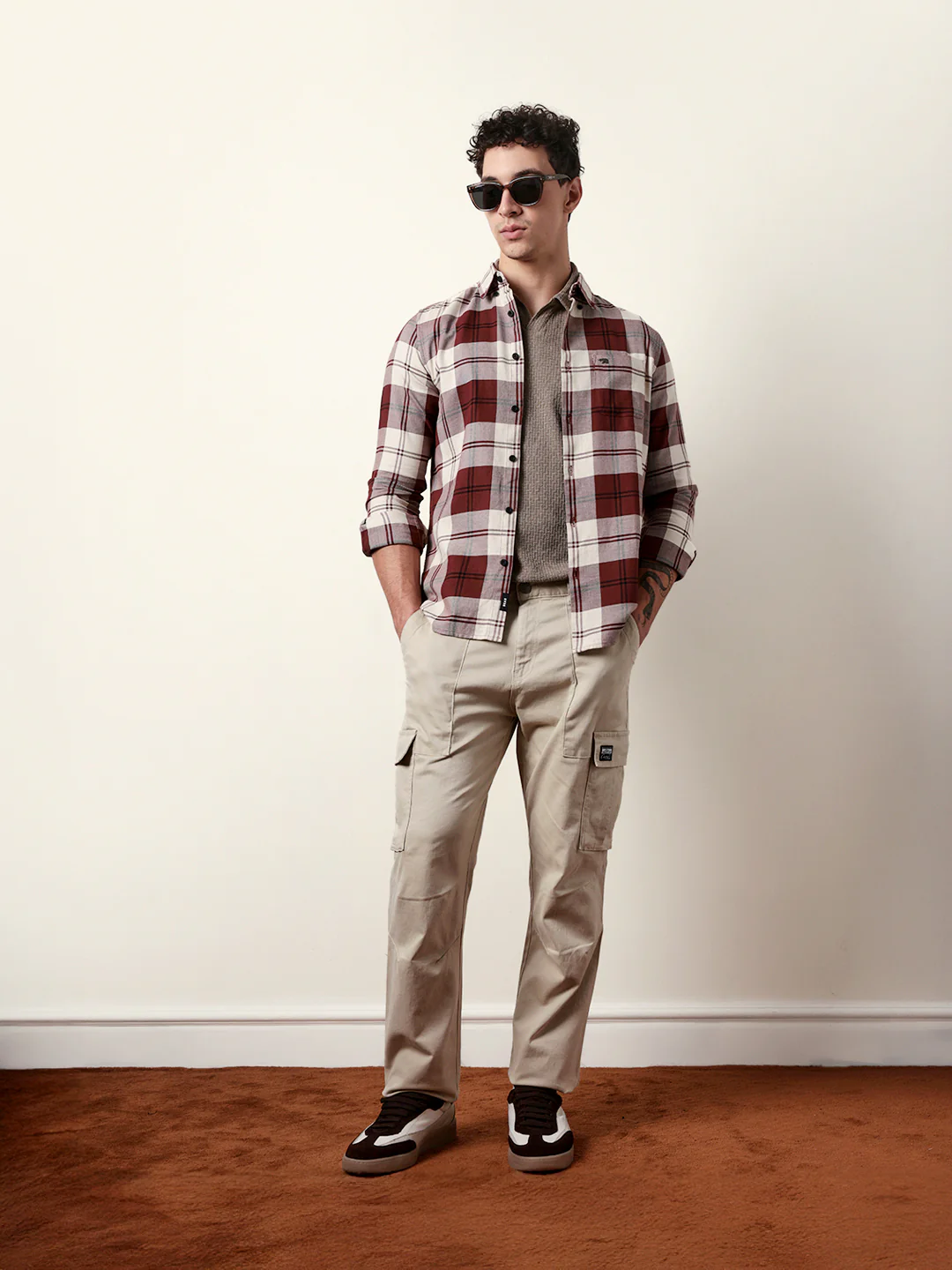 Men Checked Casual Full-Sleeve Shirt - Image 2
