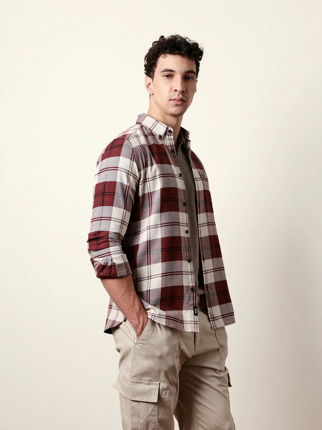 Men Checked Casual Full-Sleeve Shirt - Image 5