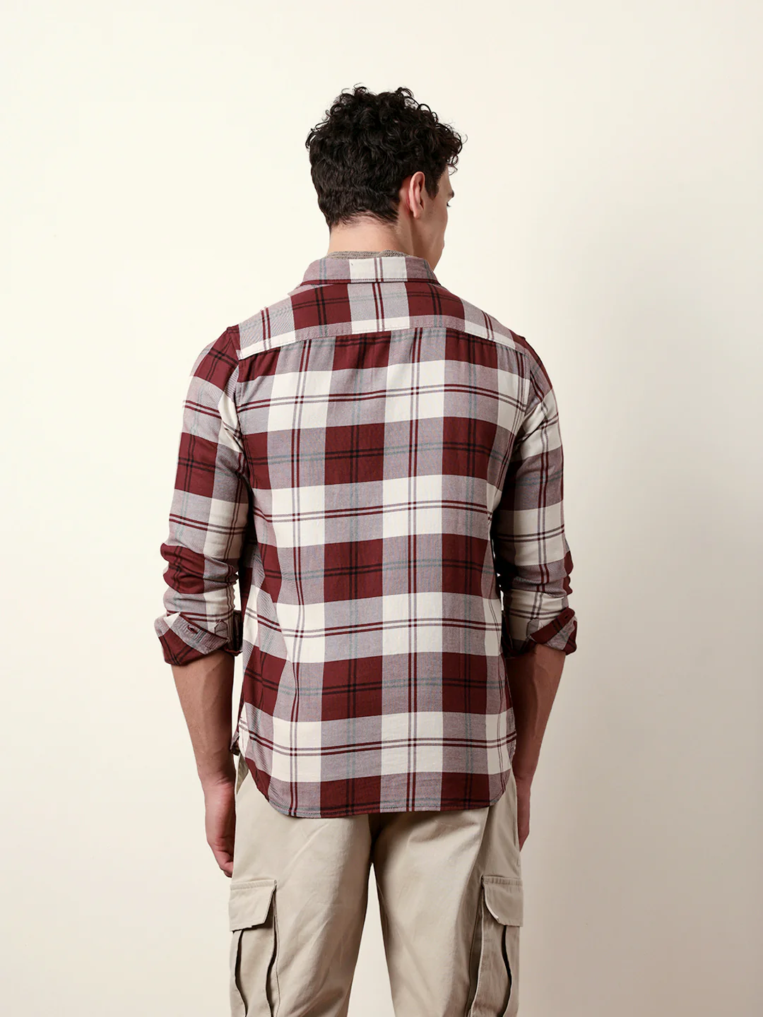 Men Checked Casual Full-Sleeve Shirt - Image 7