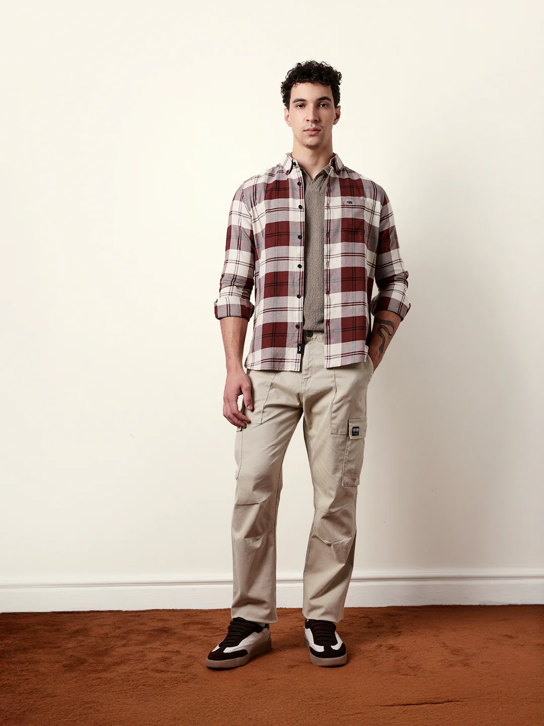 Men Checked Casual Full-Sleeve Shirt - Image 8