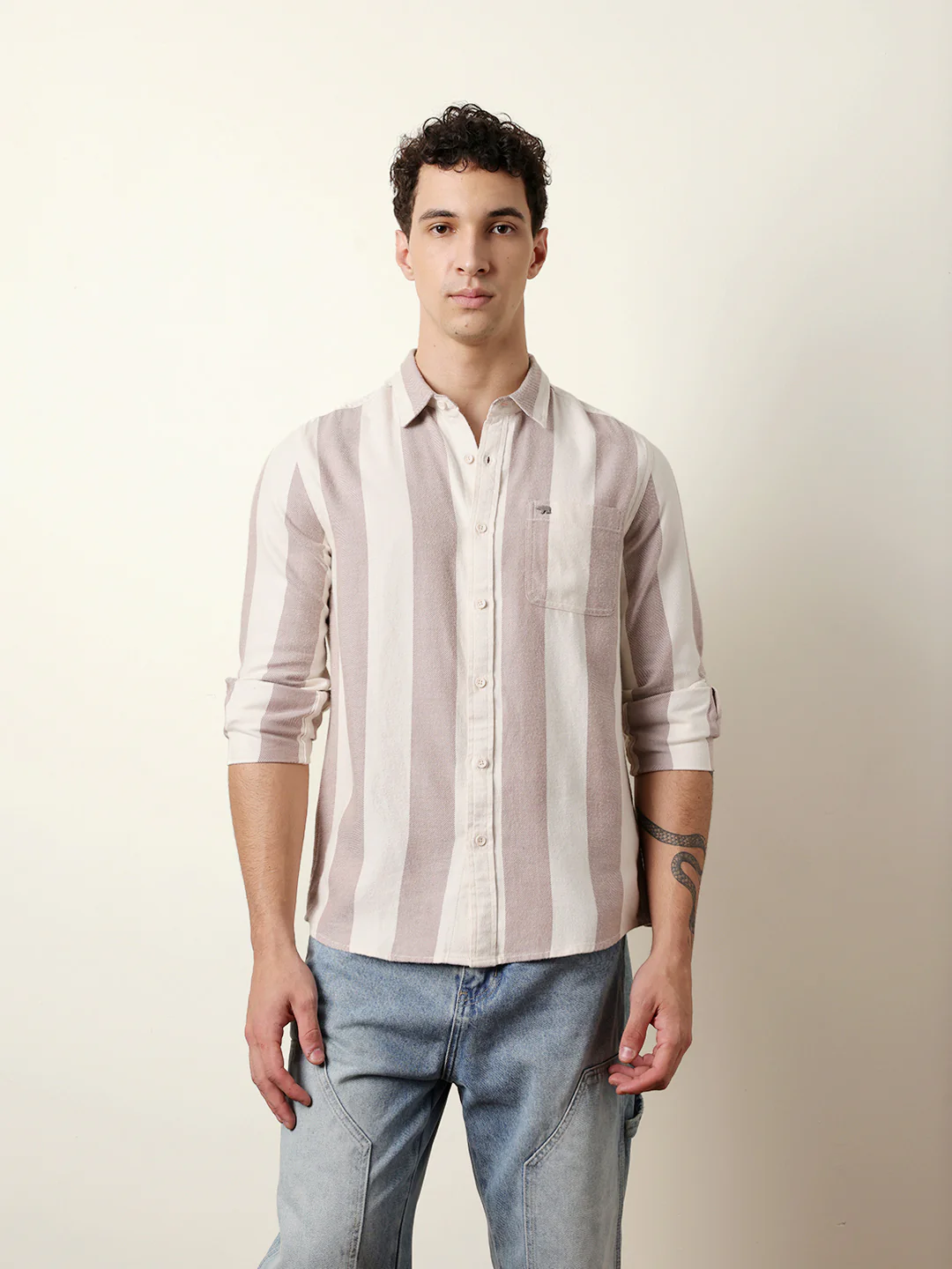 Men Checked Casual Full-Sleeve Shirt - Image 3