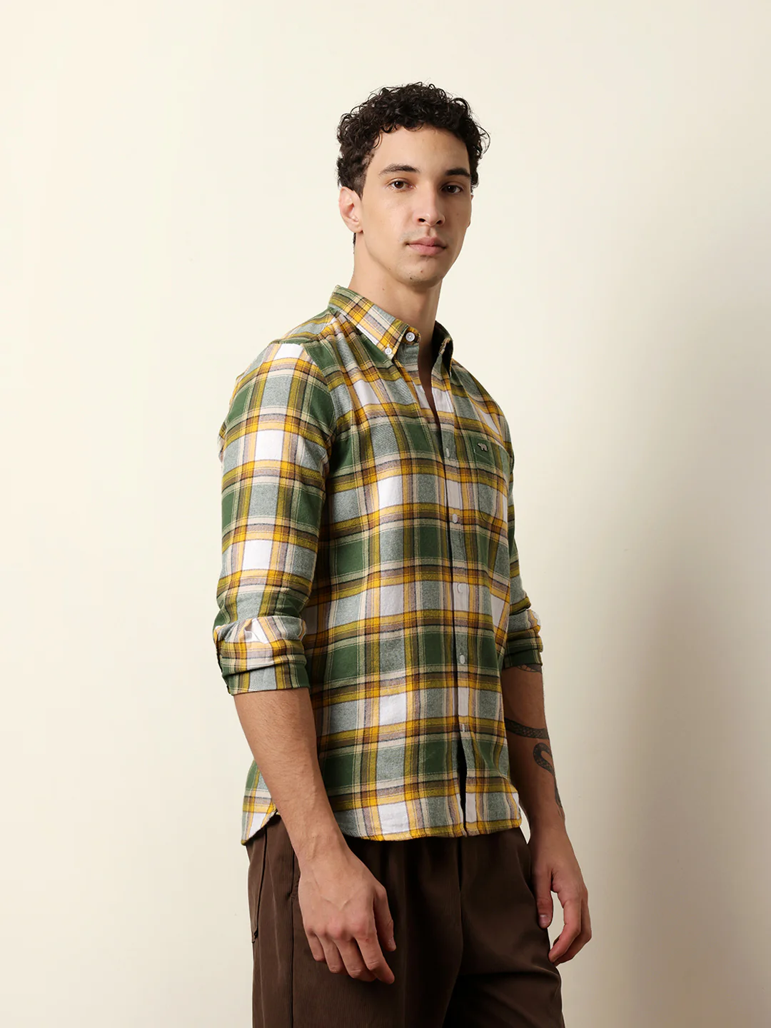 Men Checked Casual Full-Sleeve Shirt - Image 5