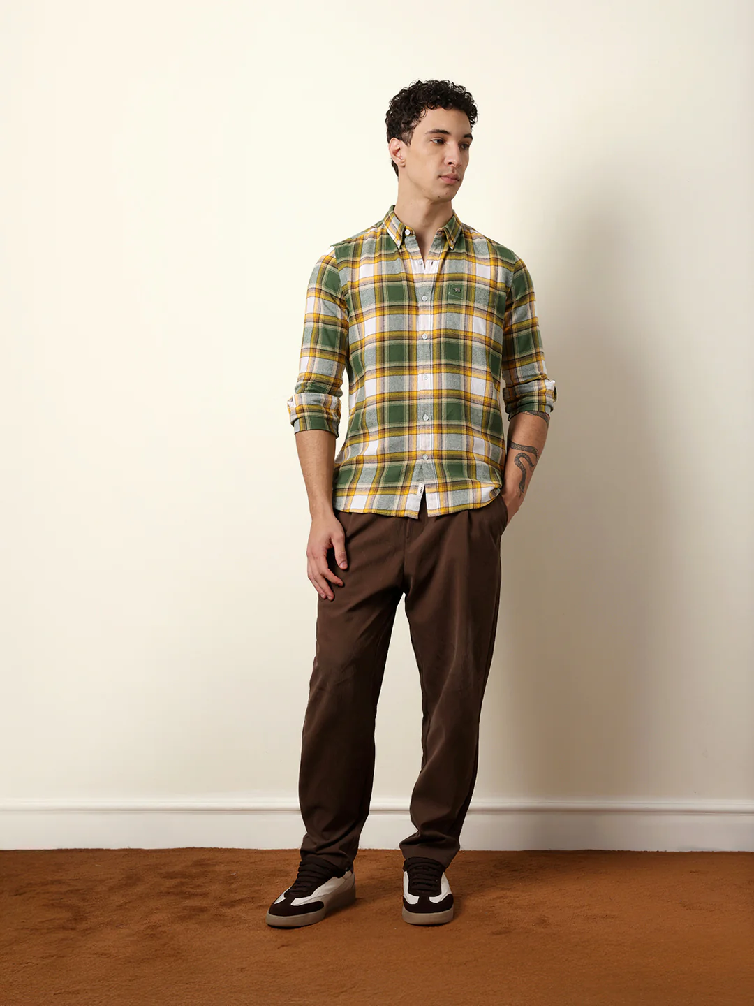 Men Checked Casual Full-Sleeve Shirt - Image 8