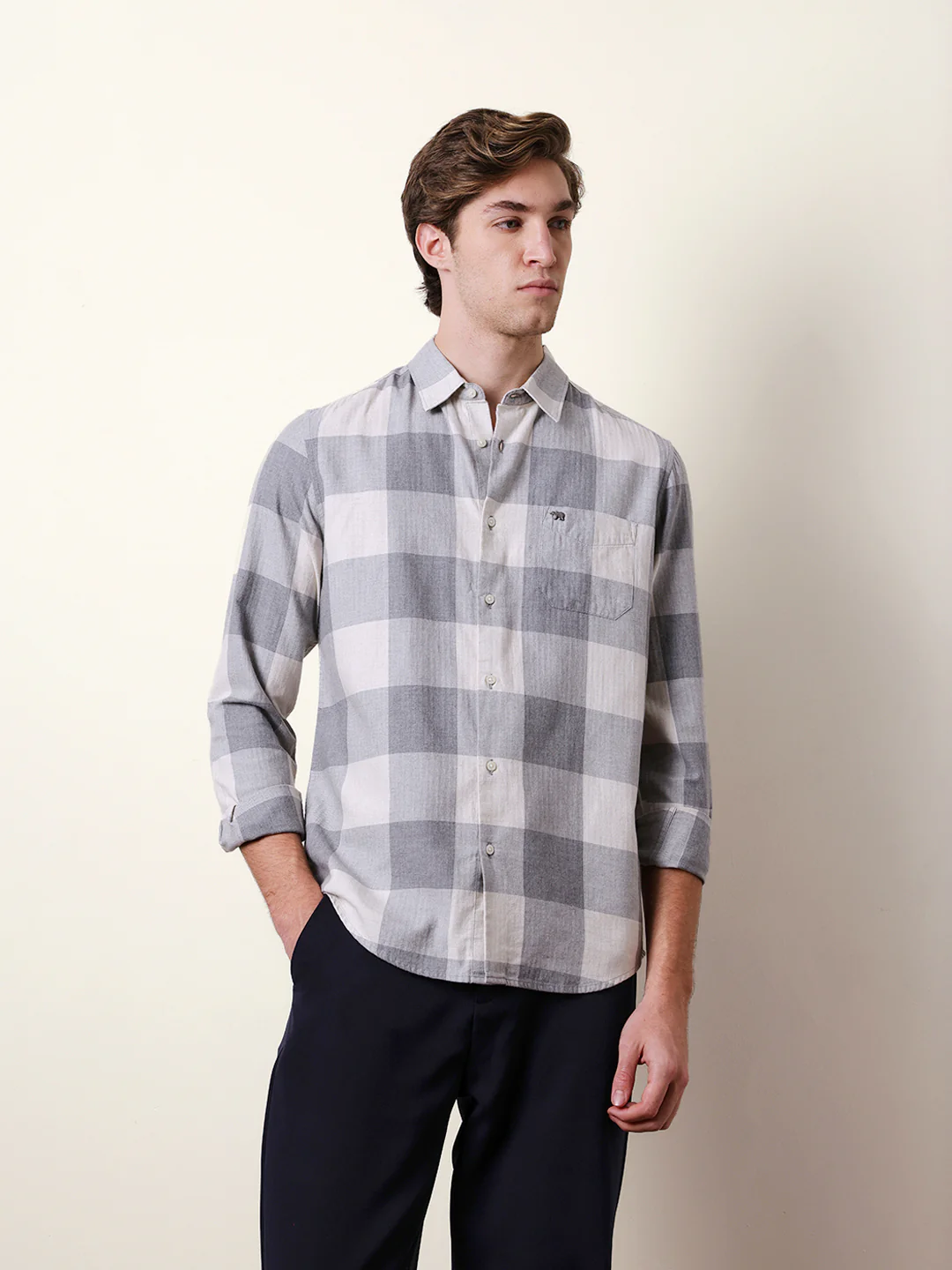 Men Checked Casual Full-Sleeve Shirt - Image 3
