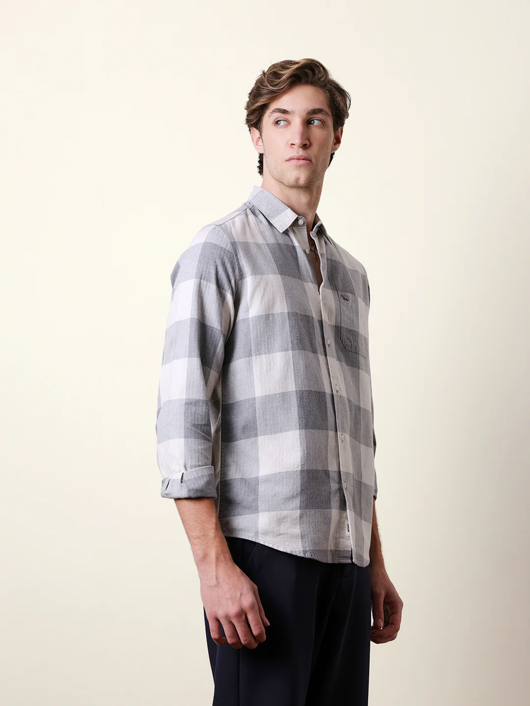 Men Checked Casual Full-Sleeve Shirt - Image 5