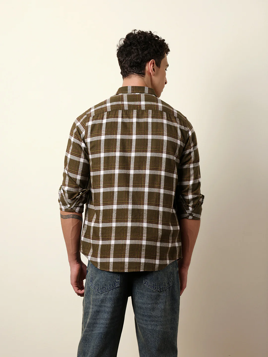Men Checked Casual Full-Sleeve Shirt - Image 7