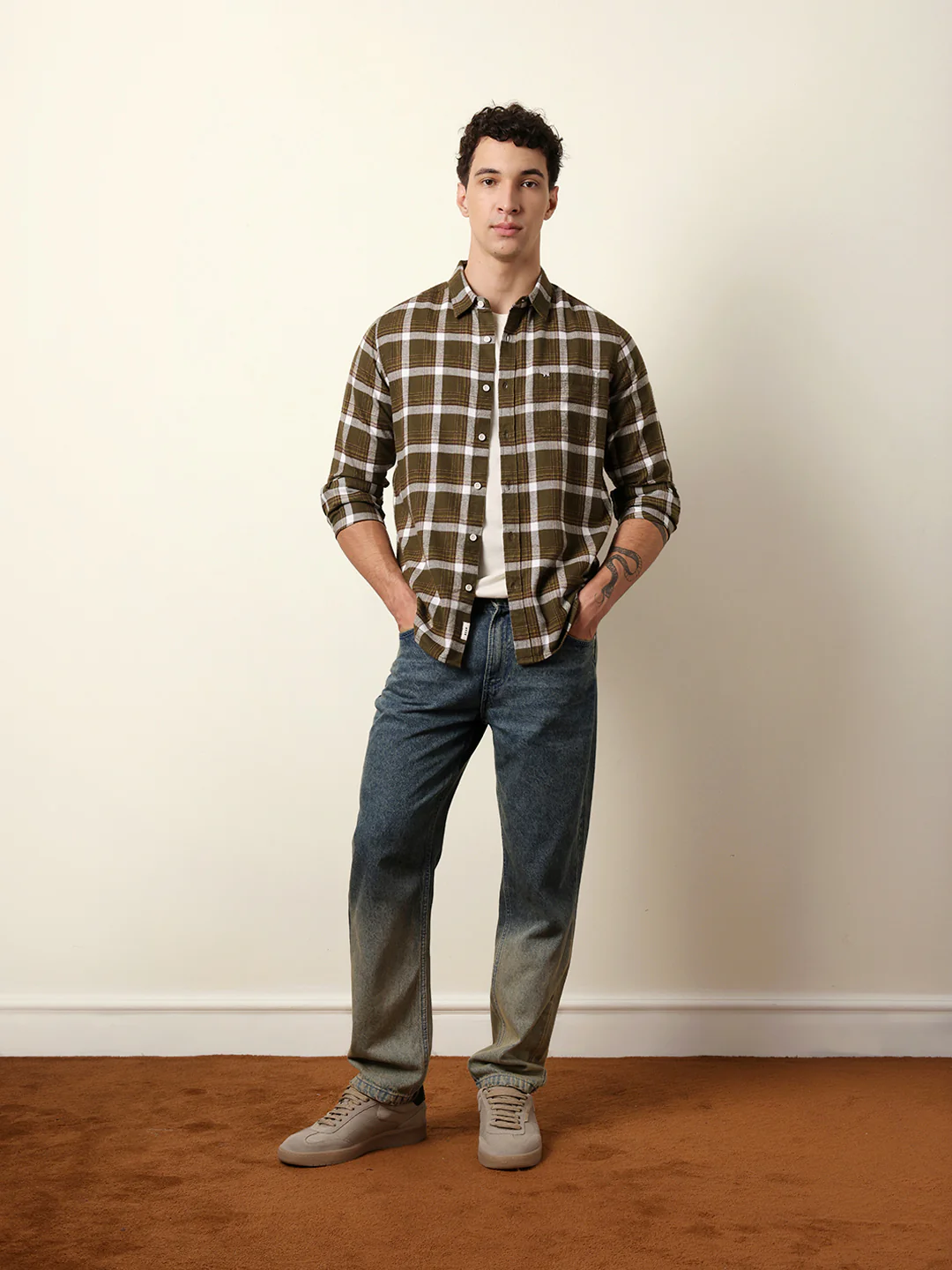 Men Checked Casual Full-Sleeve Shirt - Image 8