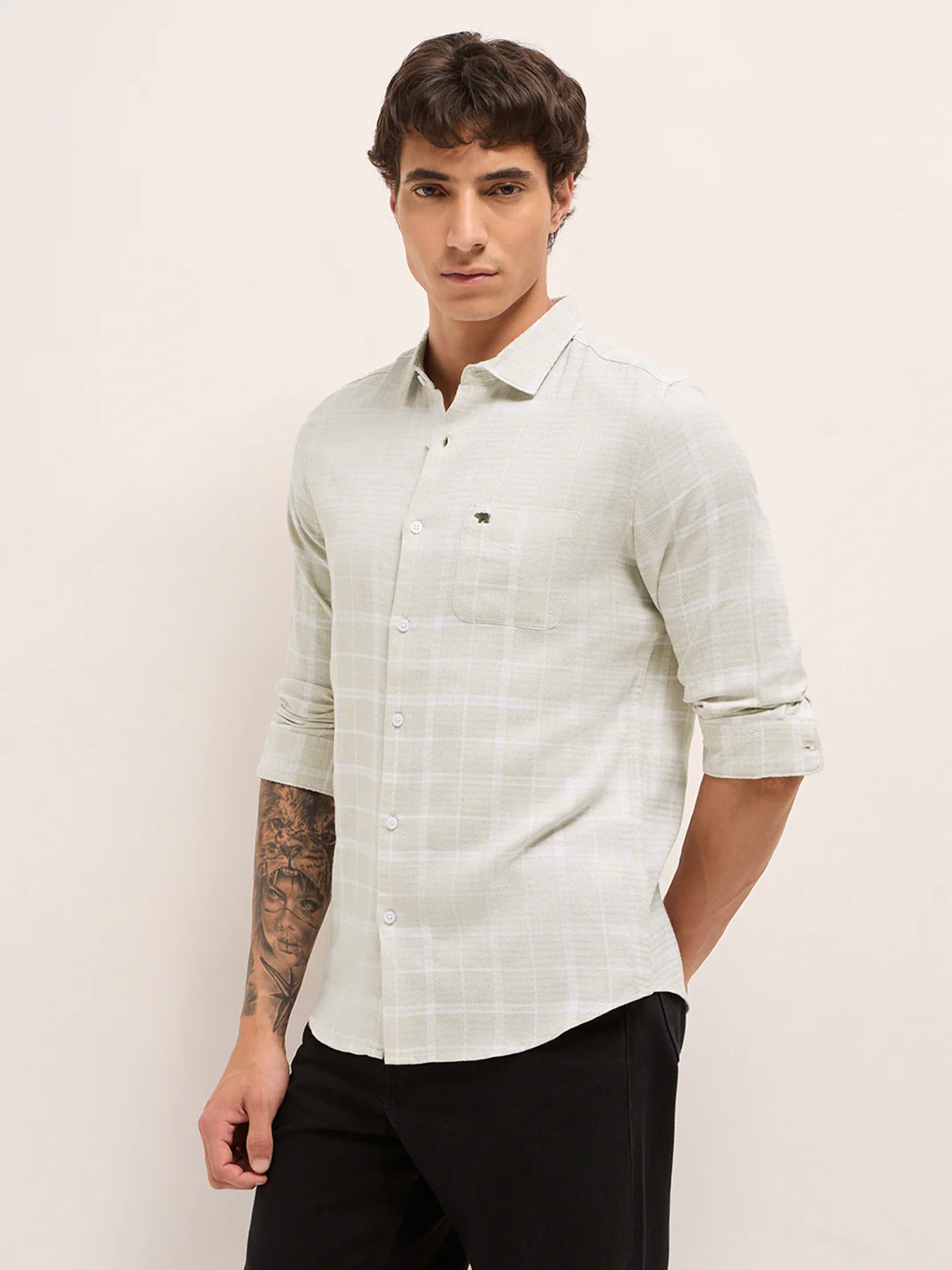 Men Checked Casual Shirt - Image 3