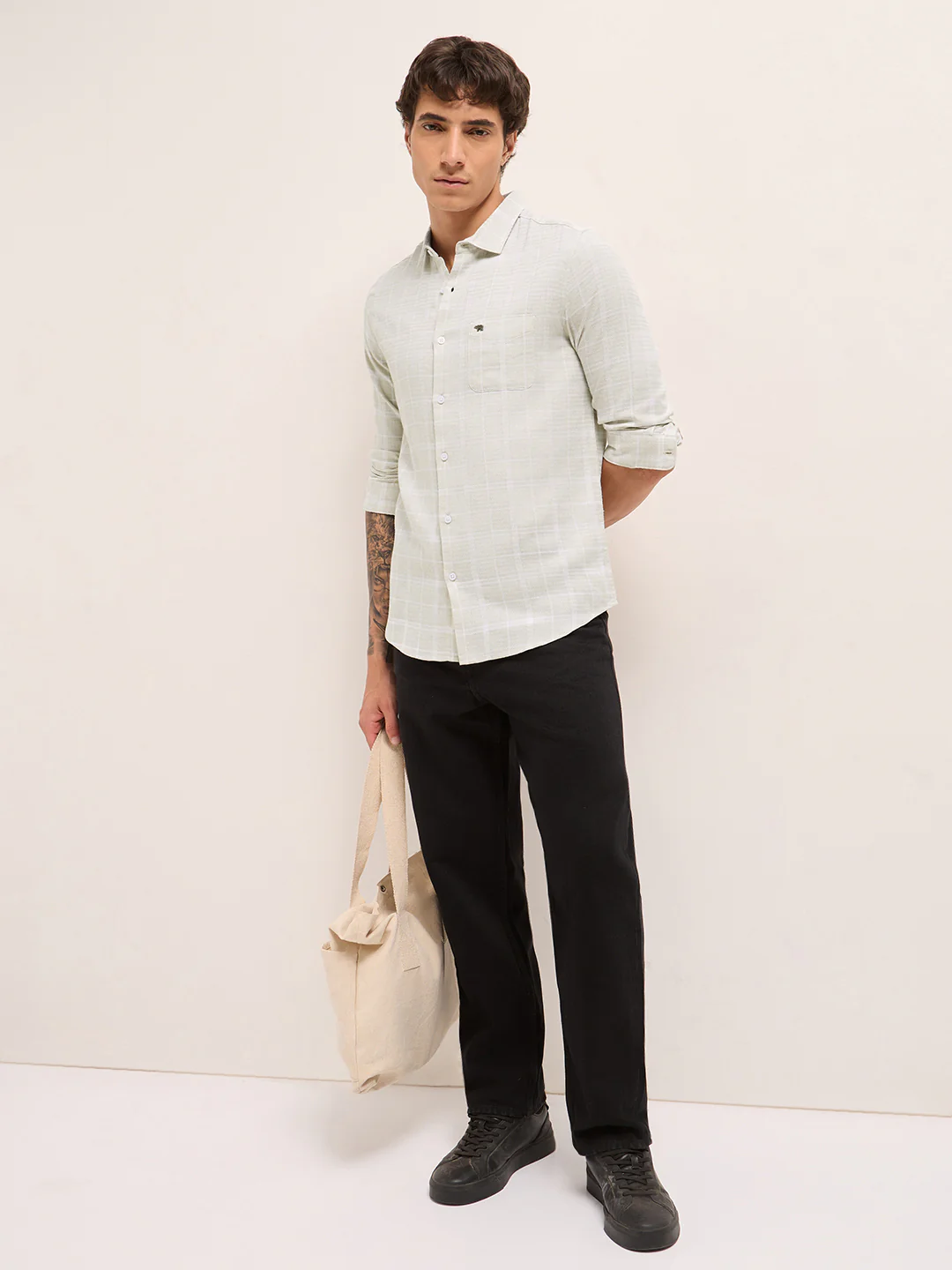 Men Checked Casual Shirt - Image 4