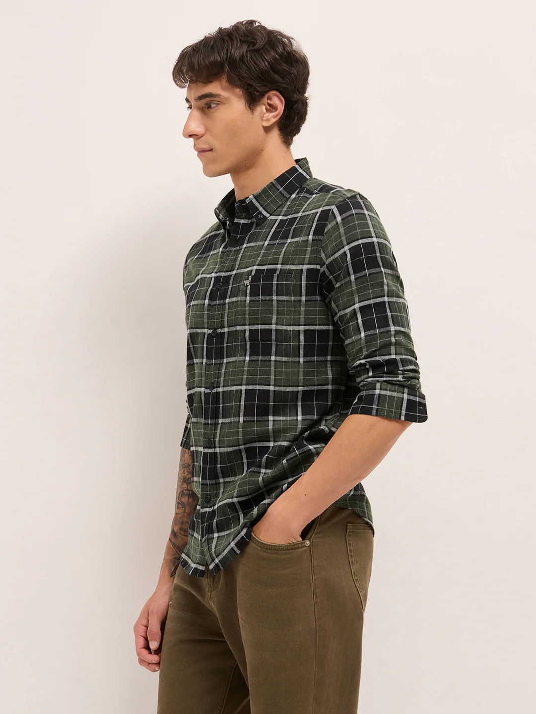 Men Checked Casual Shirt - Image 3