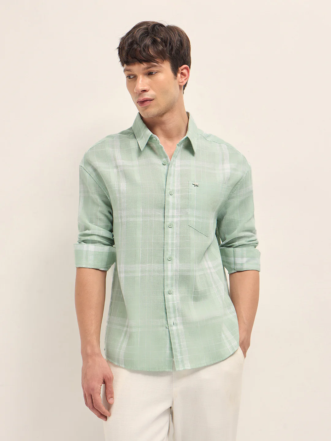 Men Checked Casual Shirt - Image 6