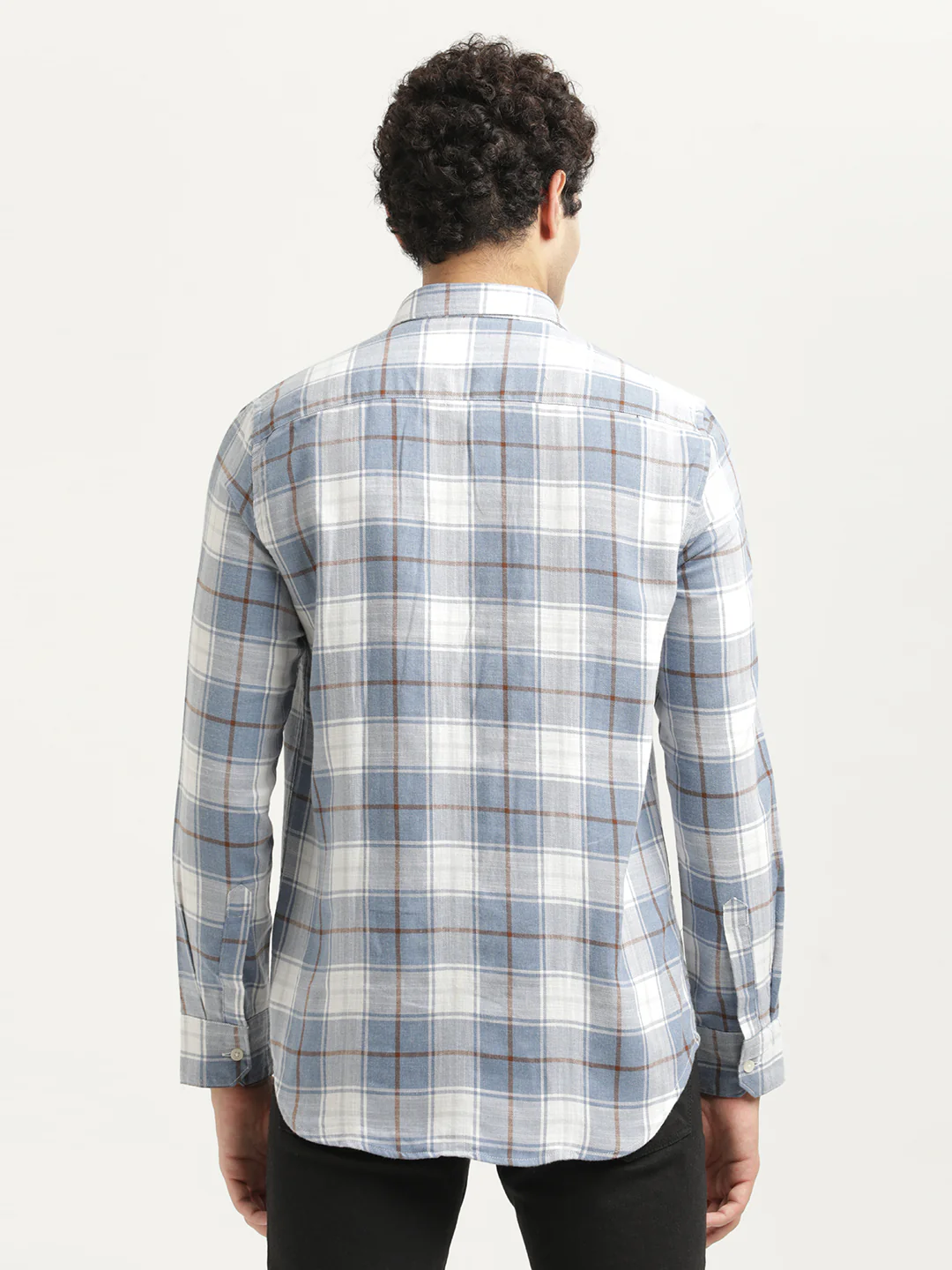 Men Checked Cotton-Linen Shirt - Image 4
