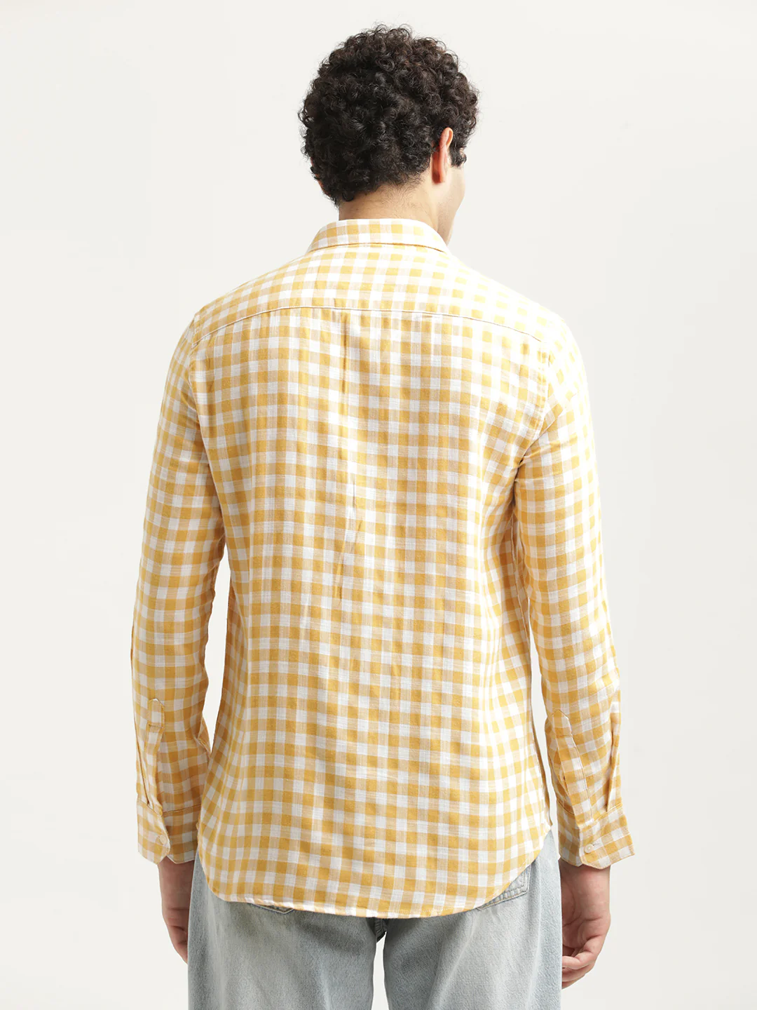 Men Checked Cotton-Linen Shirt - Image 2