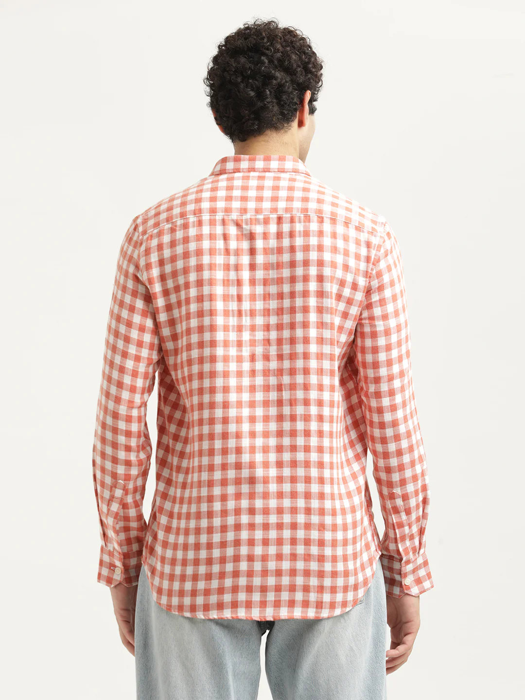 Men Checked Cotton-Linen Shirt - Image 4