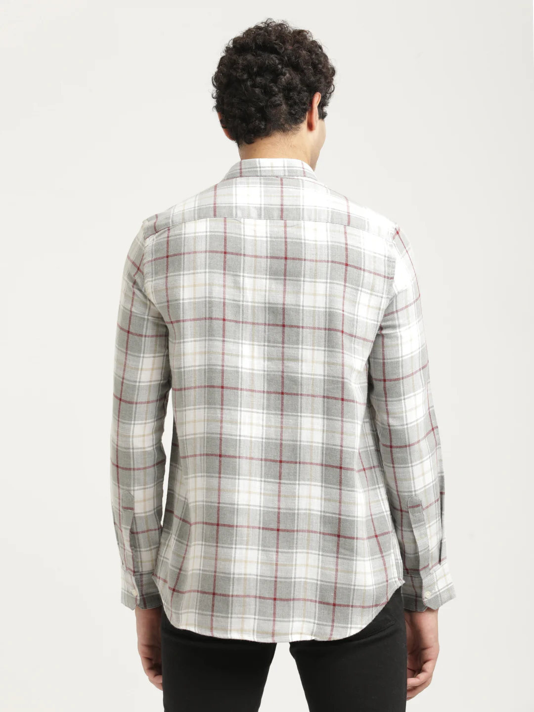 Men Checked Cotton-Linen Shirt - Image 6