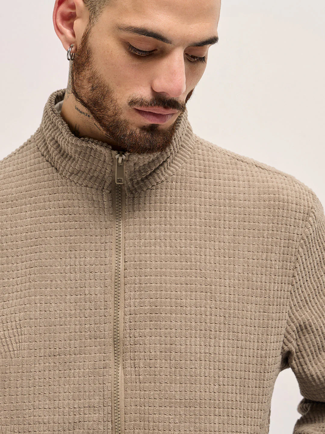 Men Classic Beige Jacket - Image 5
