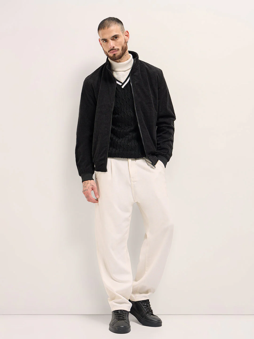 Men Classic Black Jacket - Image 4