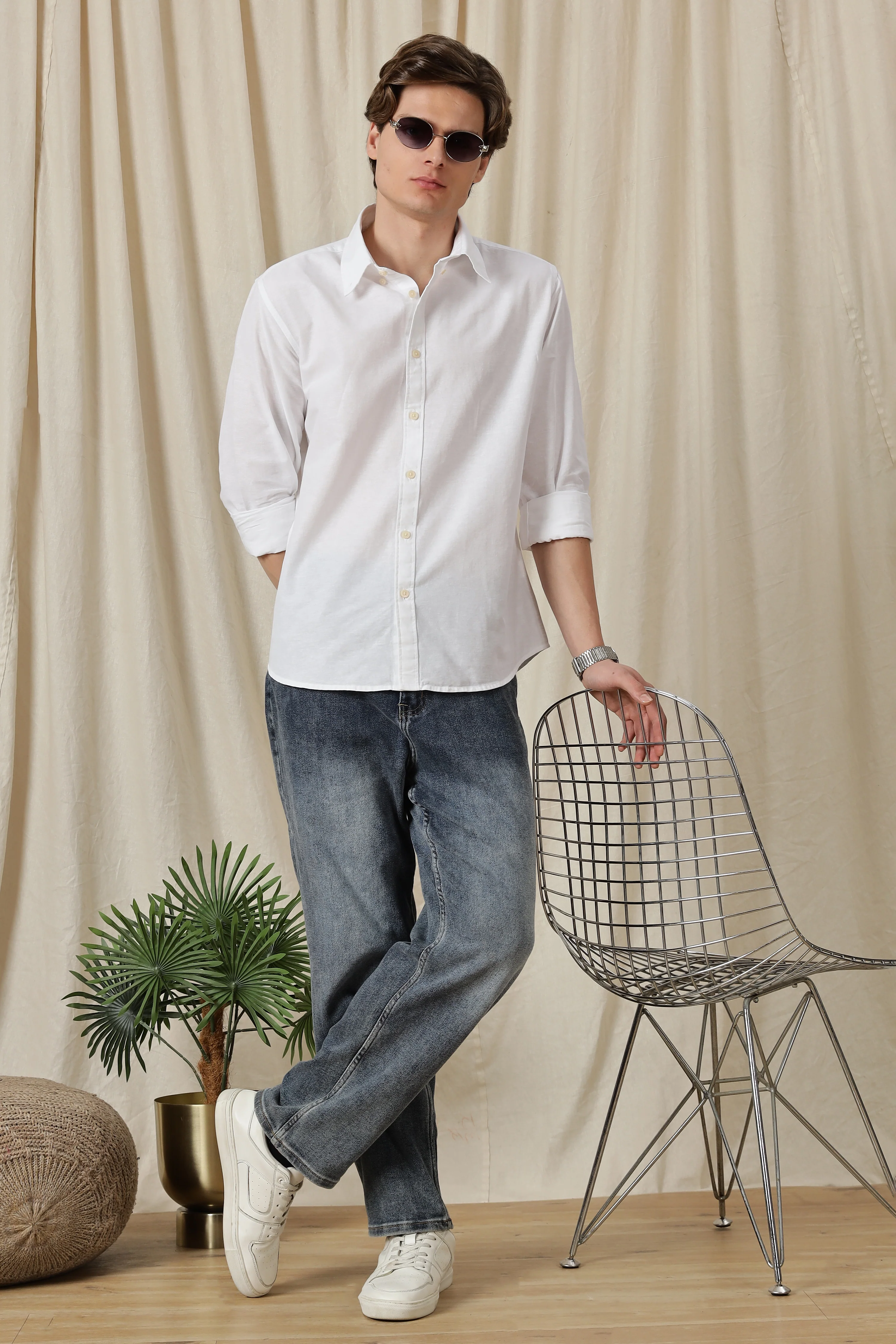 Men Classic Button-Down Solid Casual Shirt - Image 10