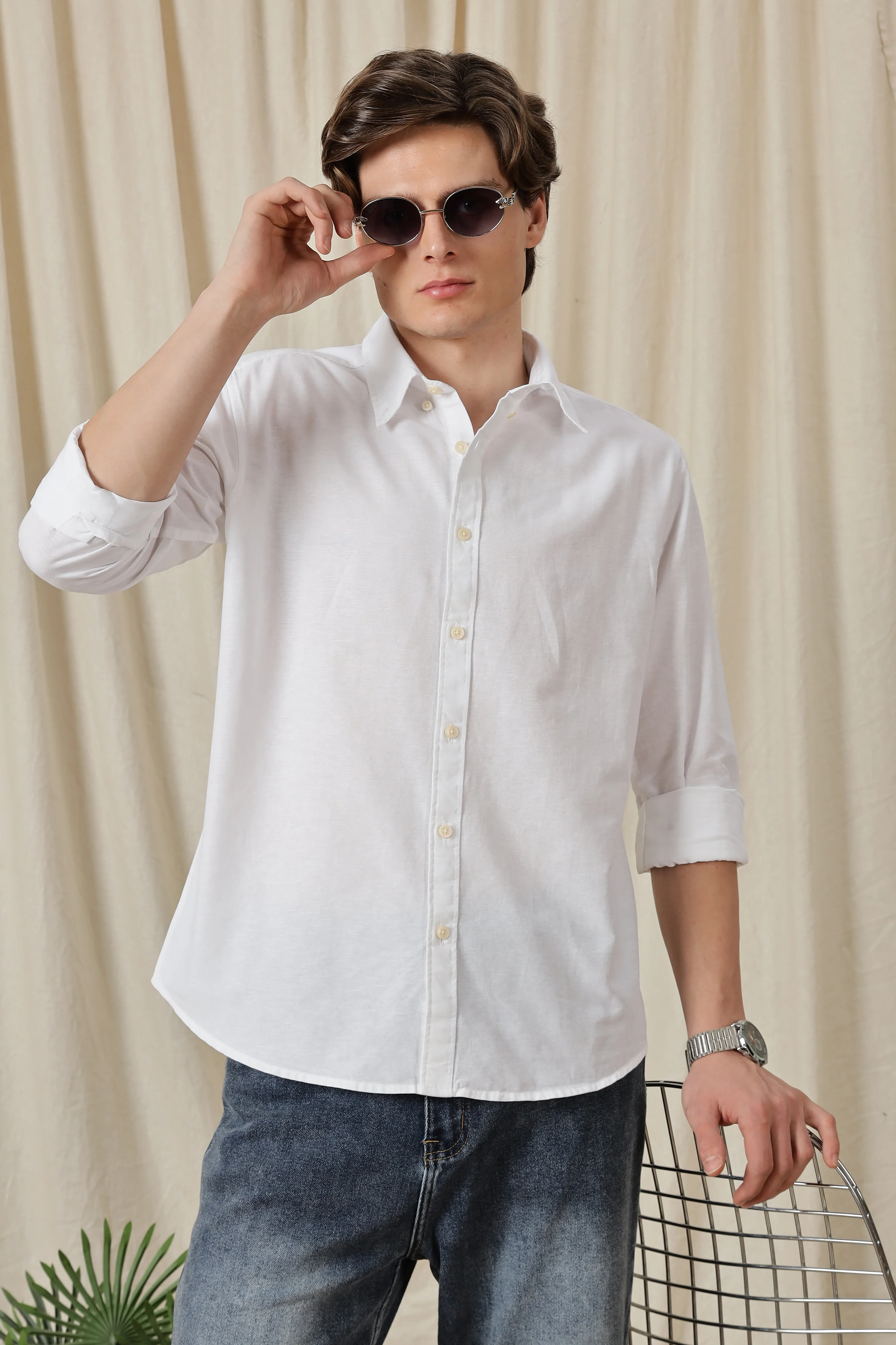 Men Classic Button-Down Solid Casual Shirt - Image 11