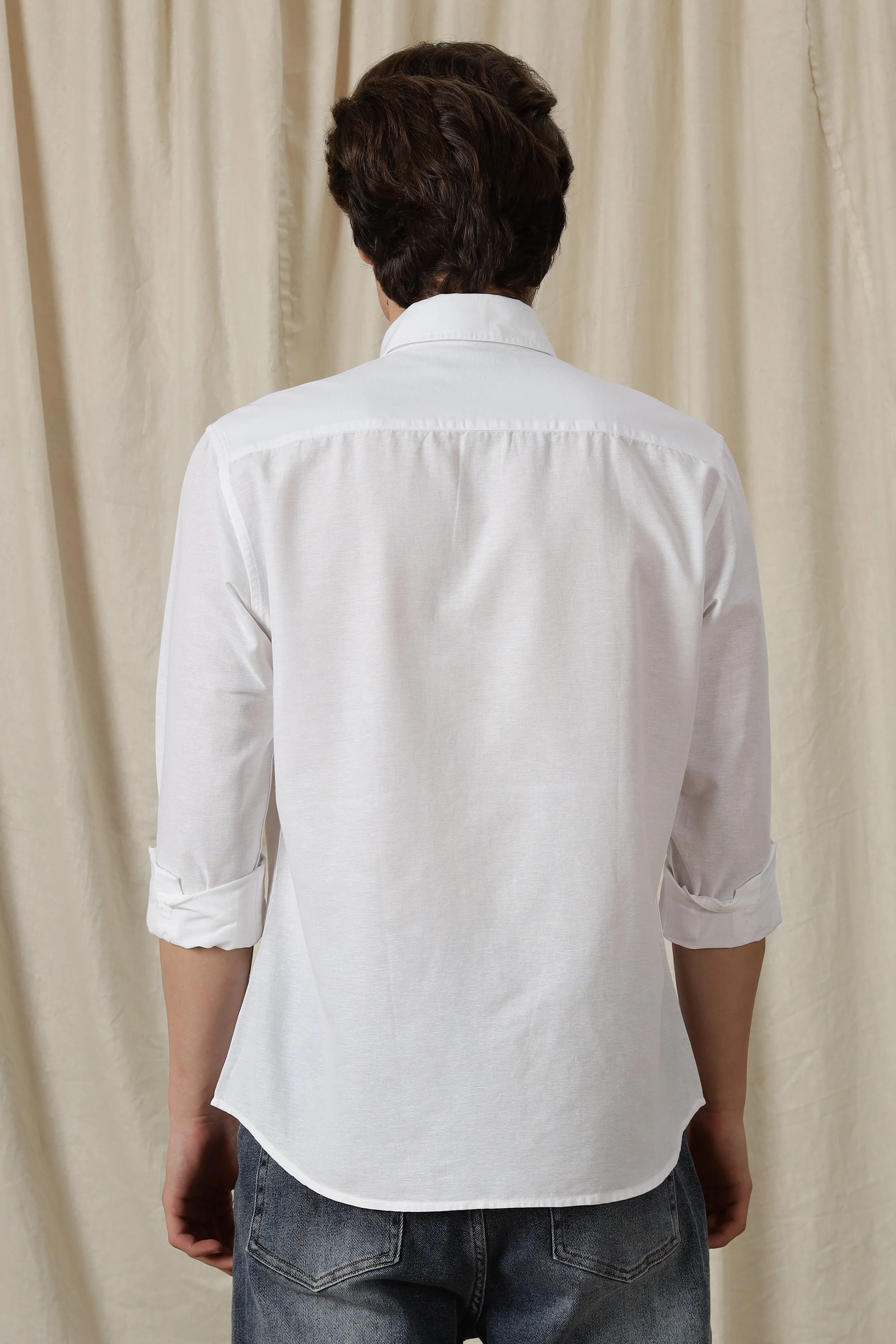 Men Classic Button-Down Solid Casual Shirt - Image 2