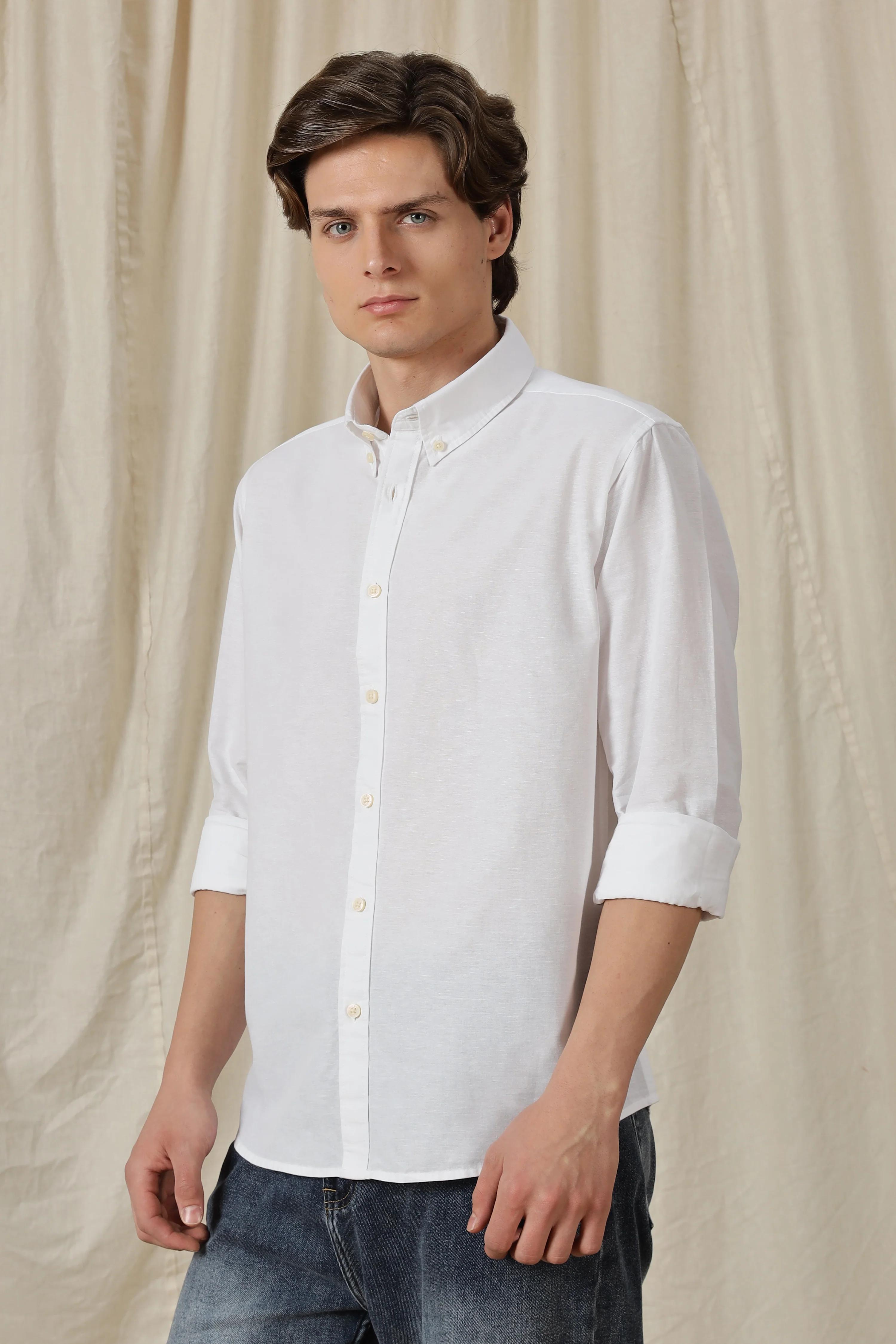 Men Classic Button-Down Solid Casual Shirt - Image 6